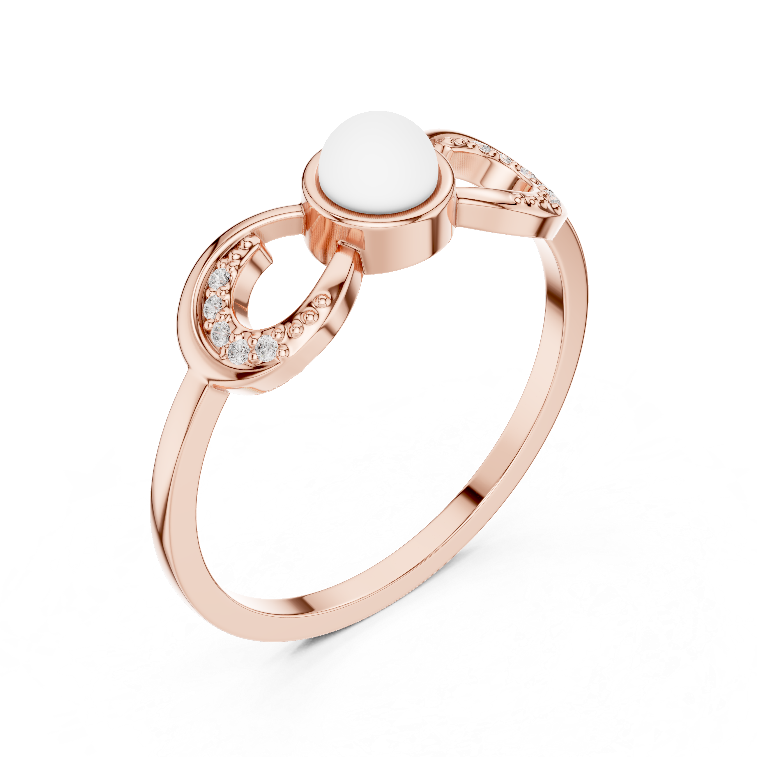 Infinity Pearl Promise Ring