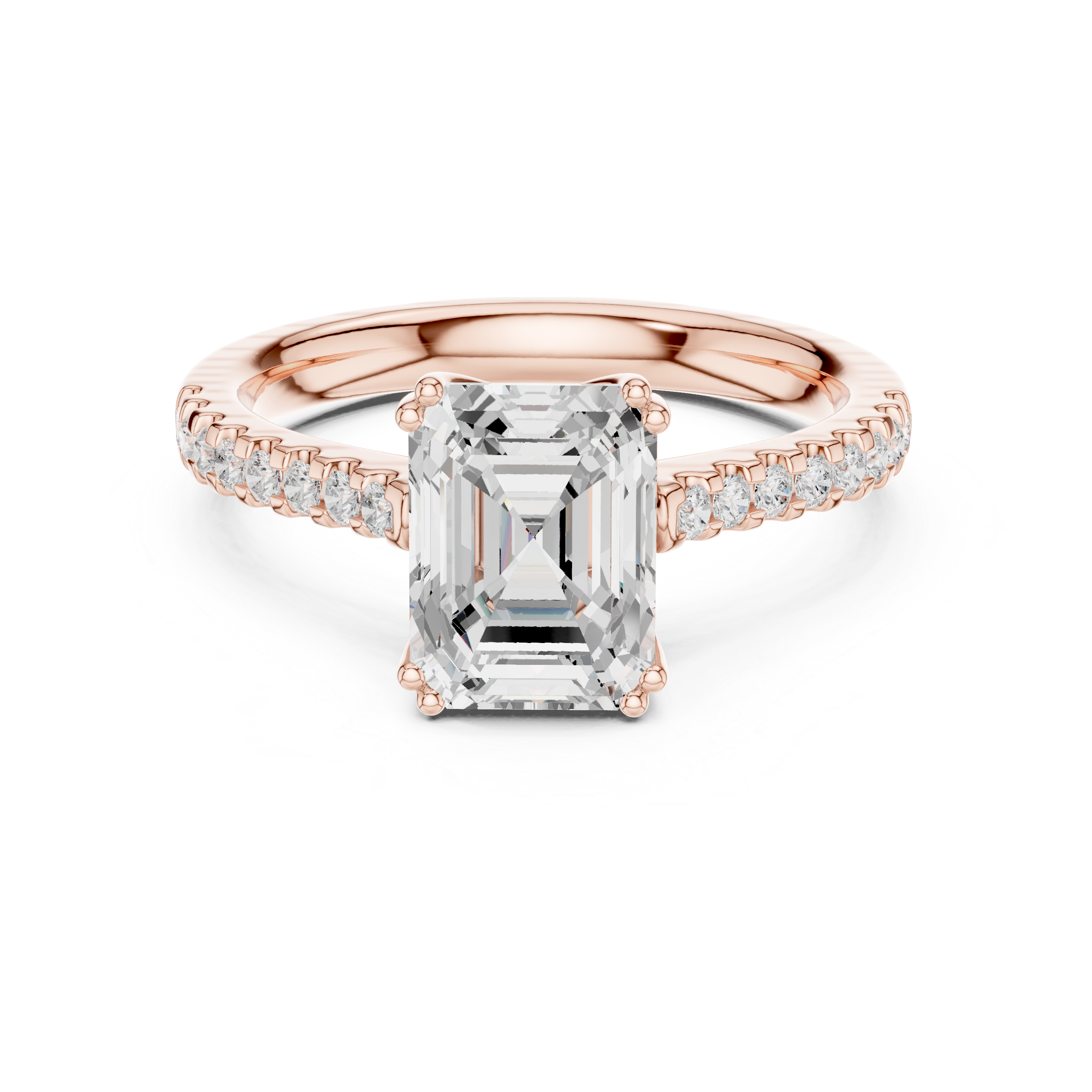 Emerald Cut Solitaire Diamond Ring