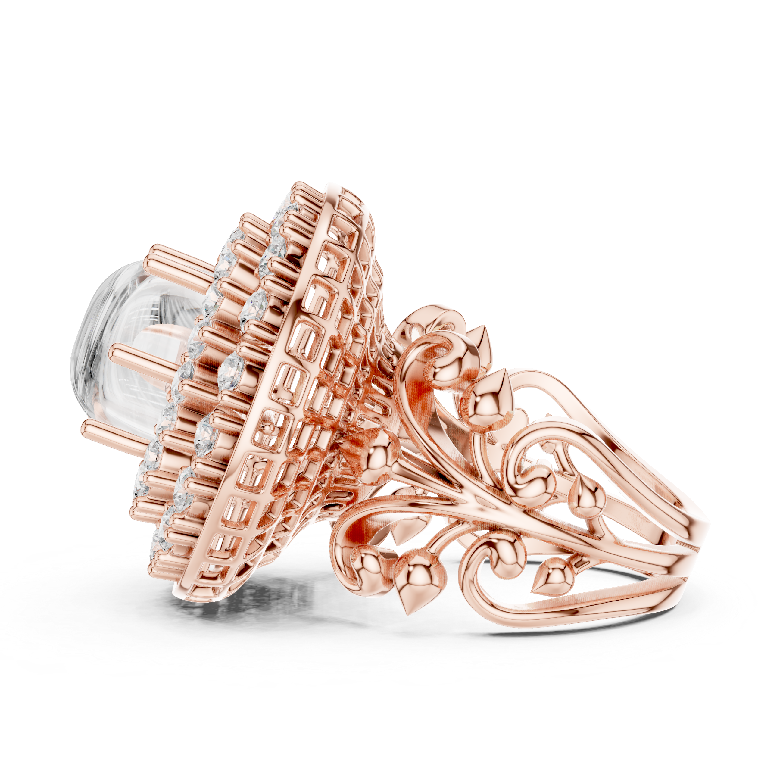Royal Cabochon Diamond Cocktail Ring