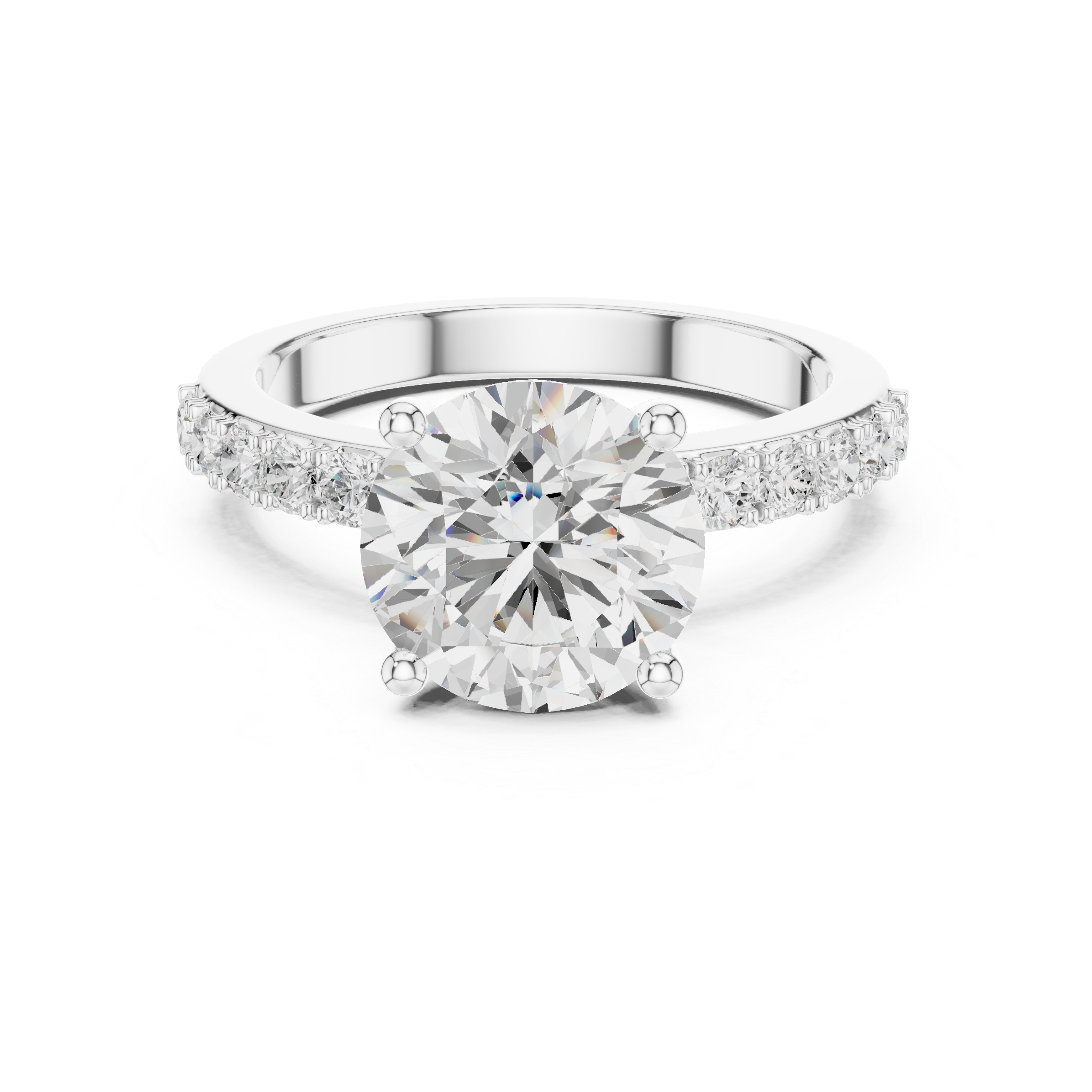 Classic Round Solitaire Diamond Engagement Ring