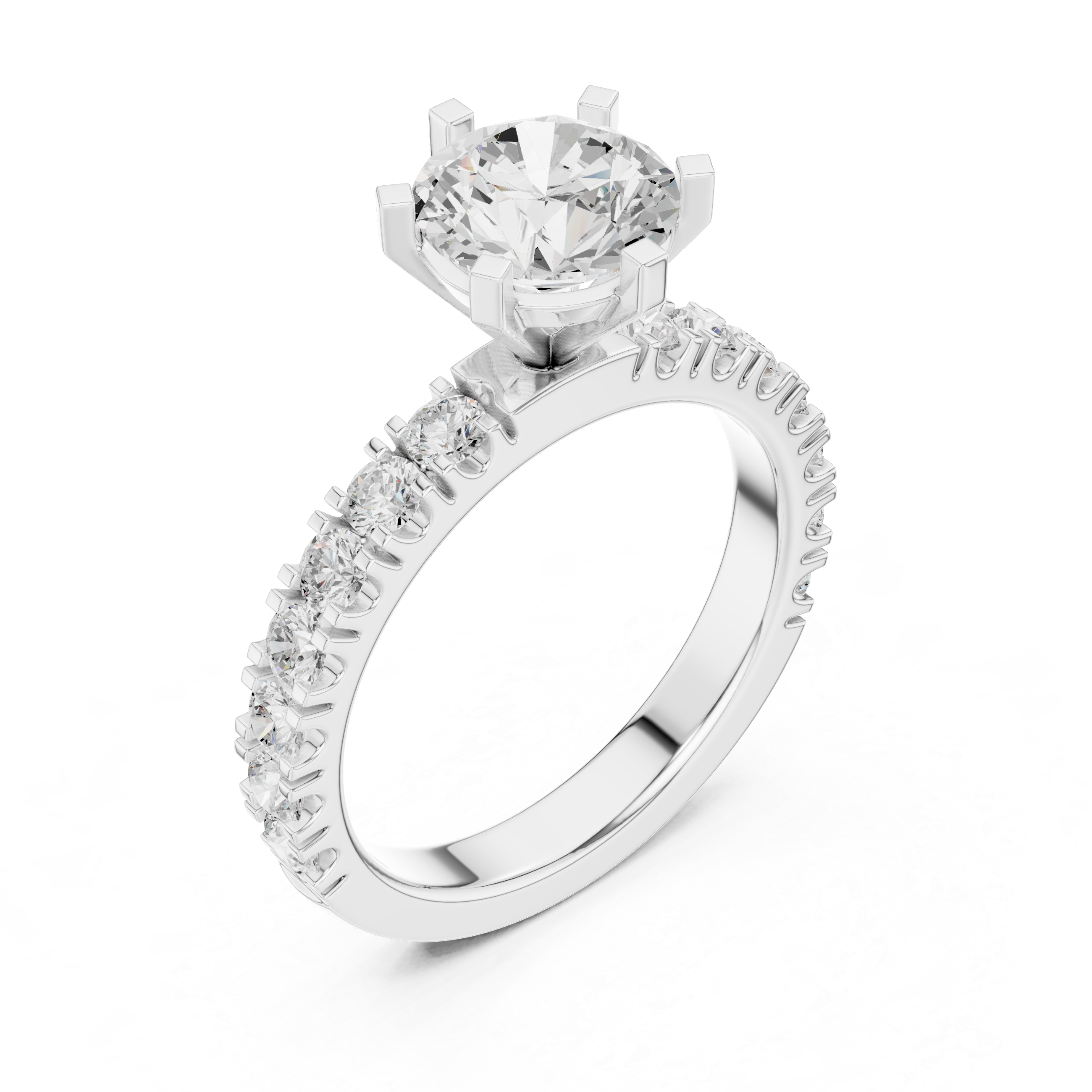 Classic Solitaire Diamond Engagement Ring