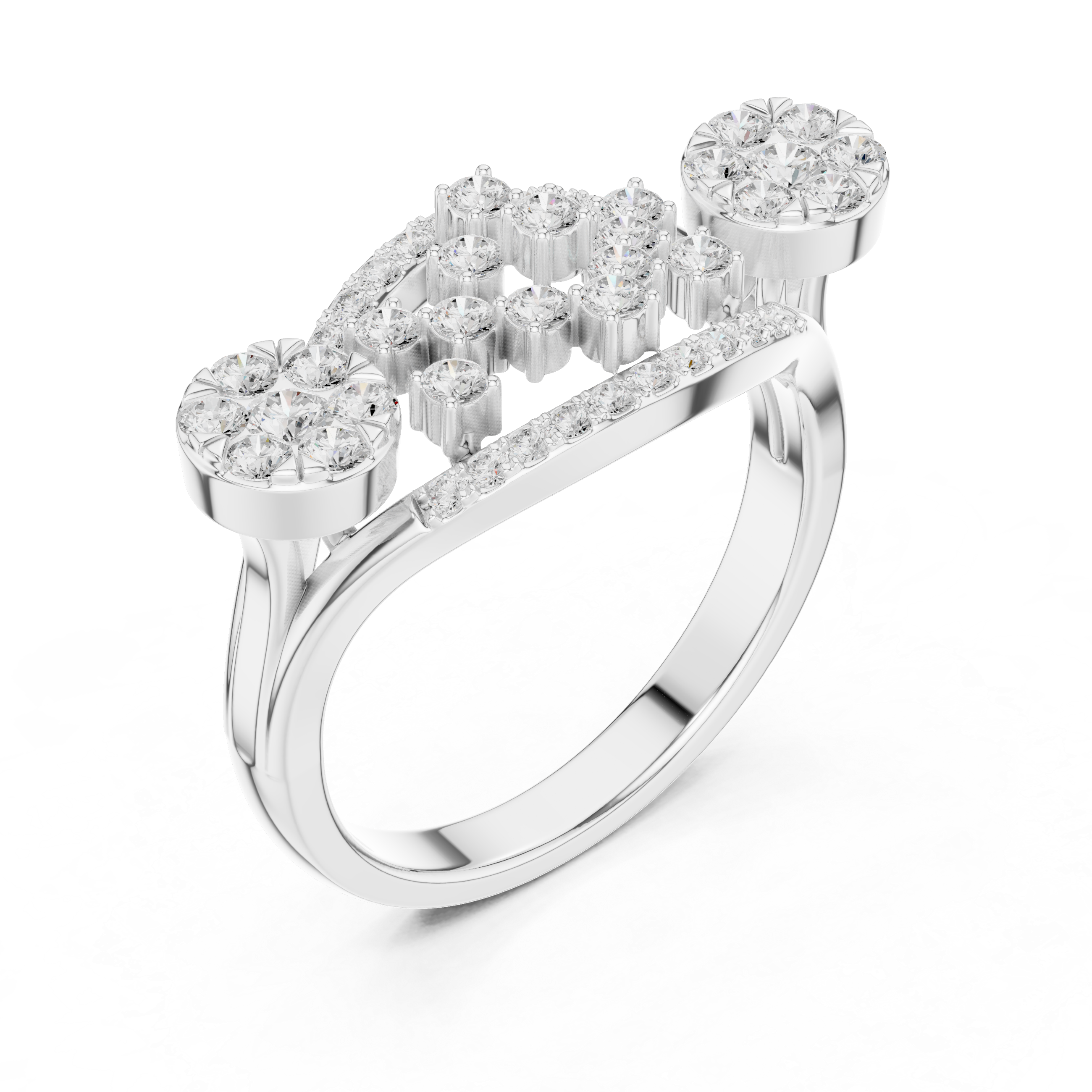 Vintage Diamond Cluster Cocktail Ring