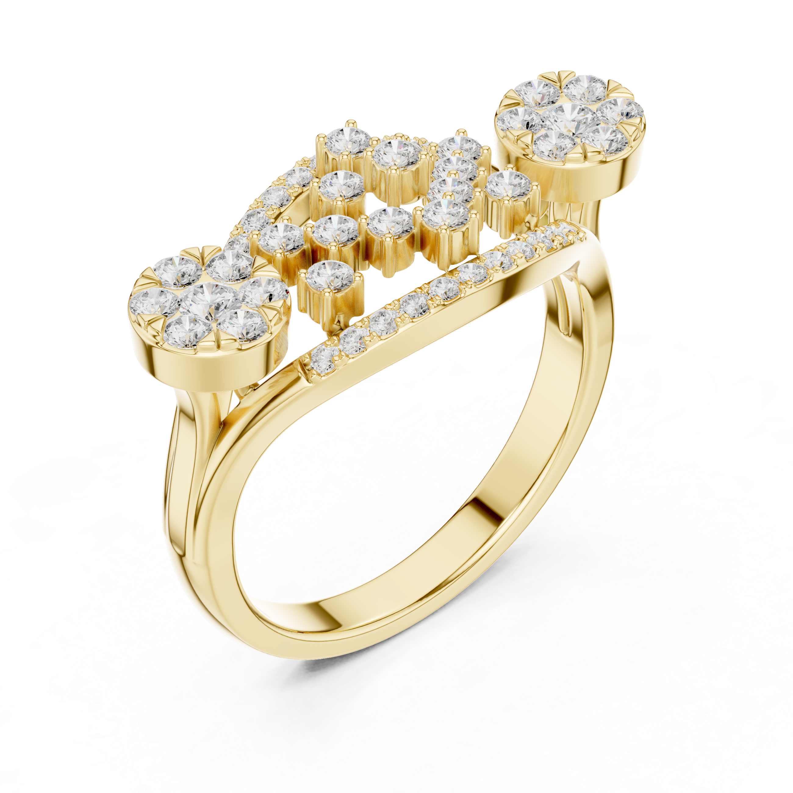 Vintage Diamond Cluster Cocktail Ring
