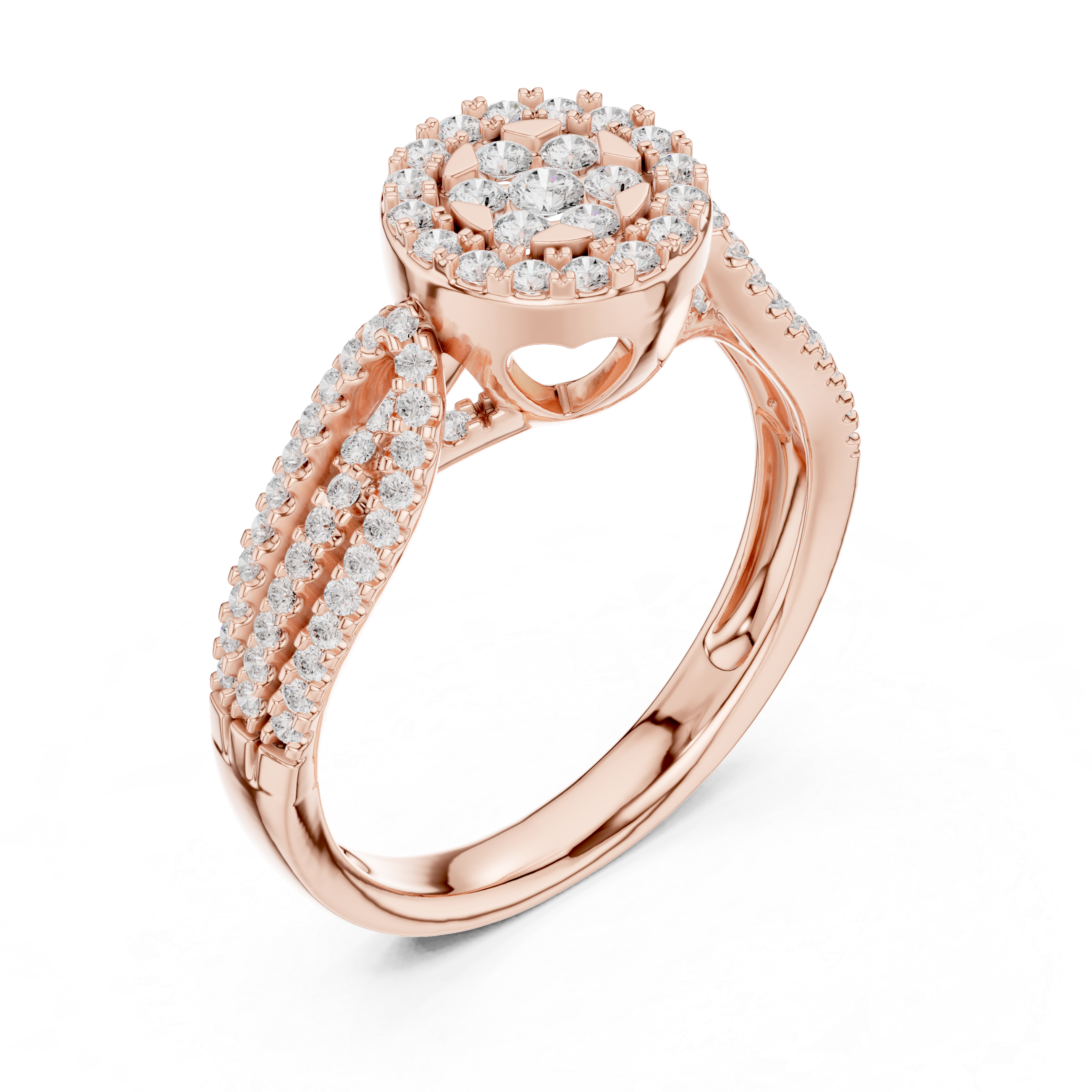 Round Diamond Halo Engagement Ring