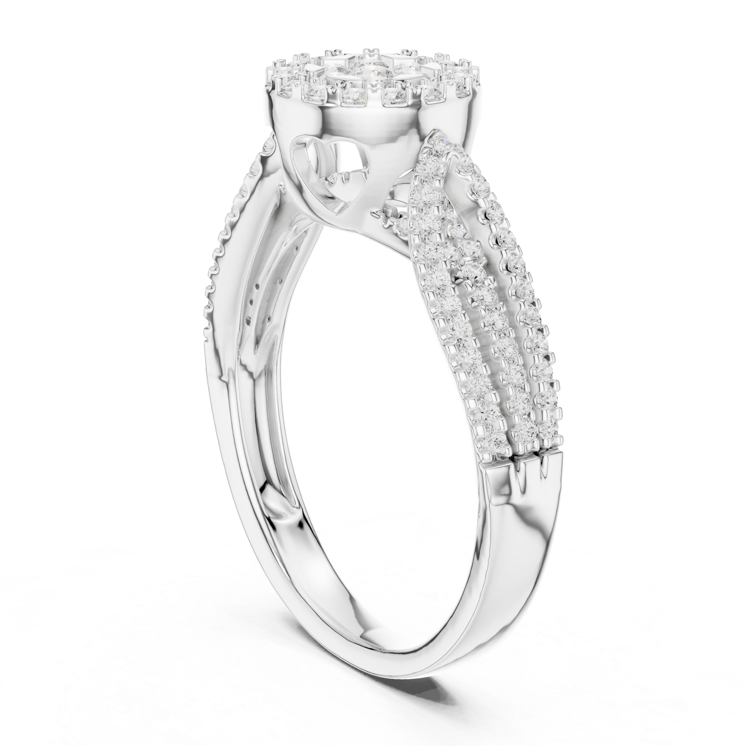 Round Diamond Halo Engagement Ring