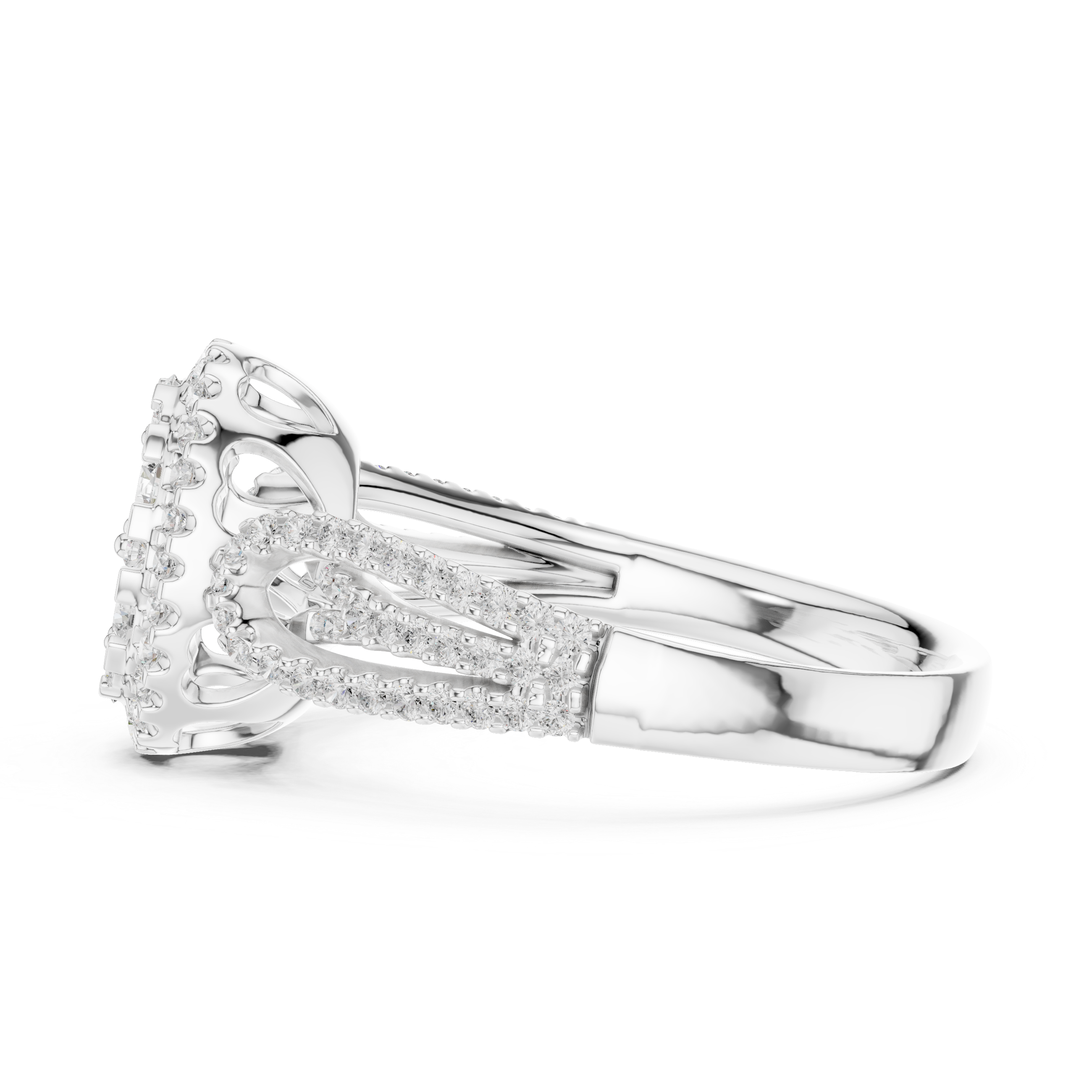 Oval Diamond Halo Engagement Ring