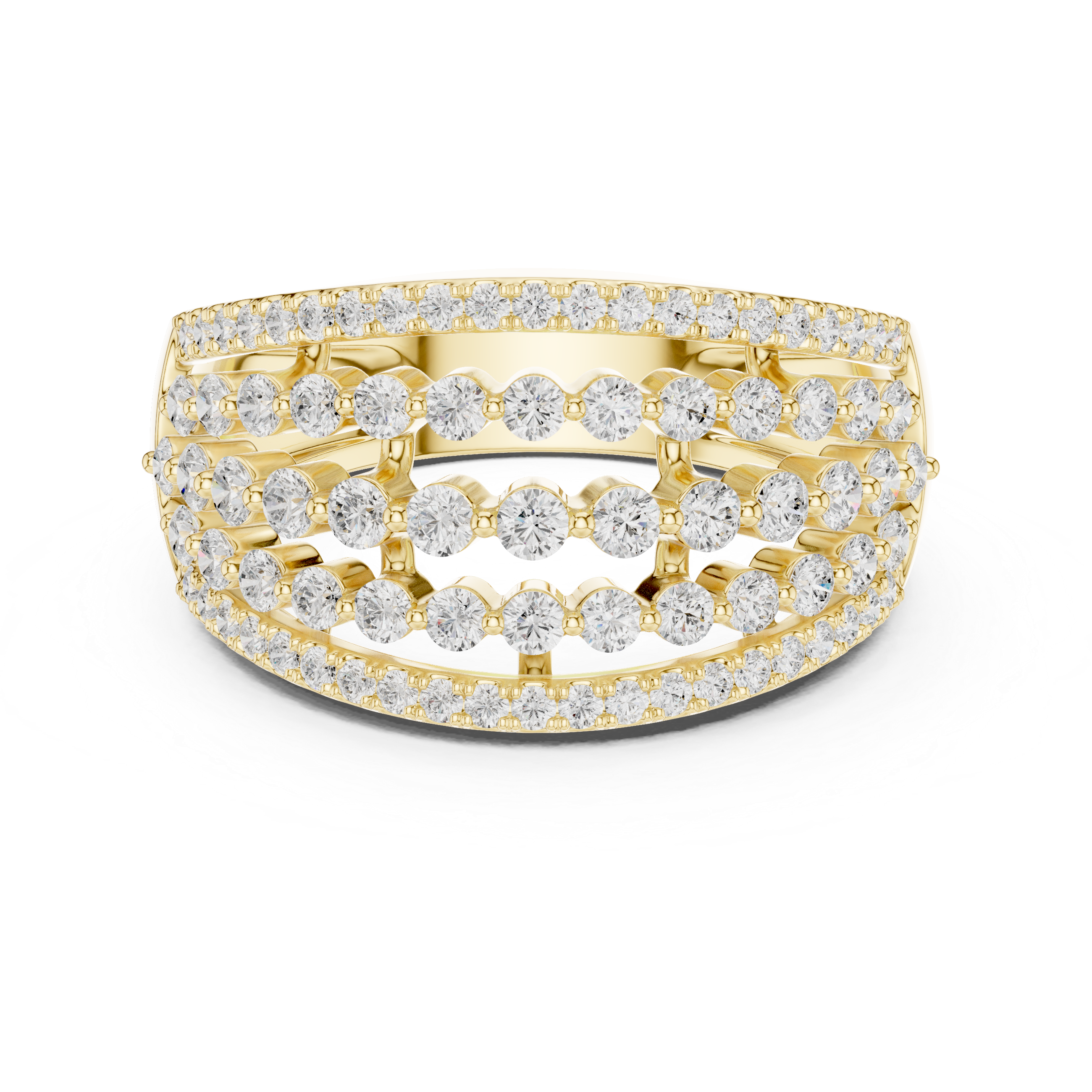 Multi Row Diamond Statement Ring