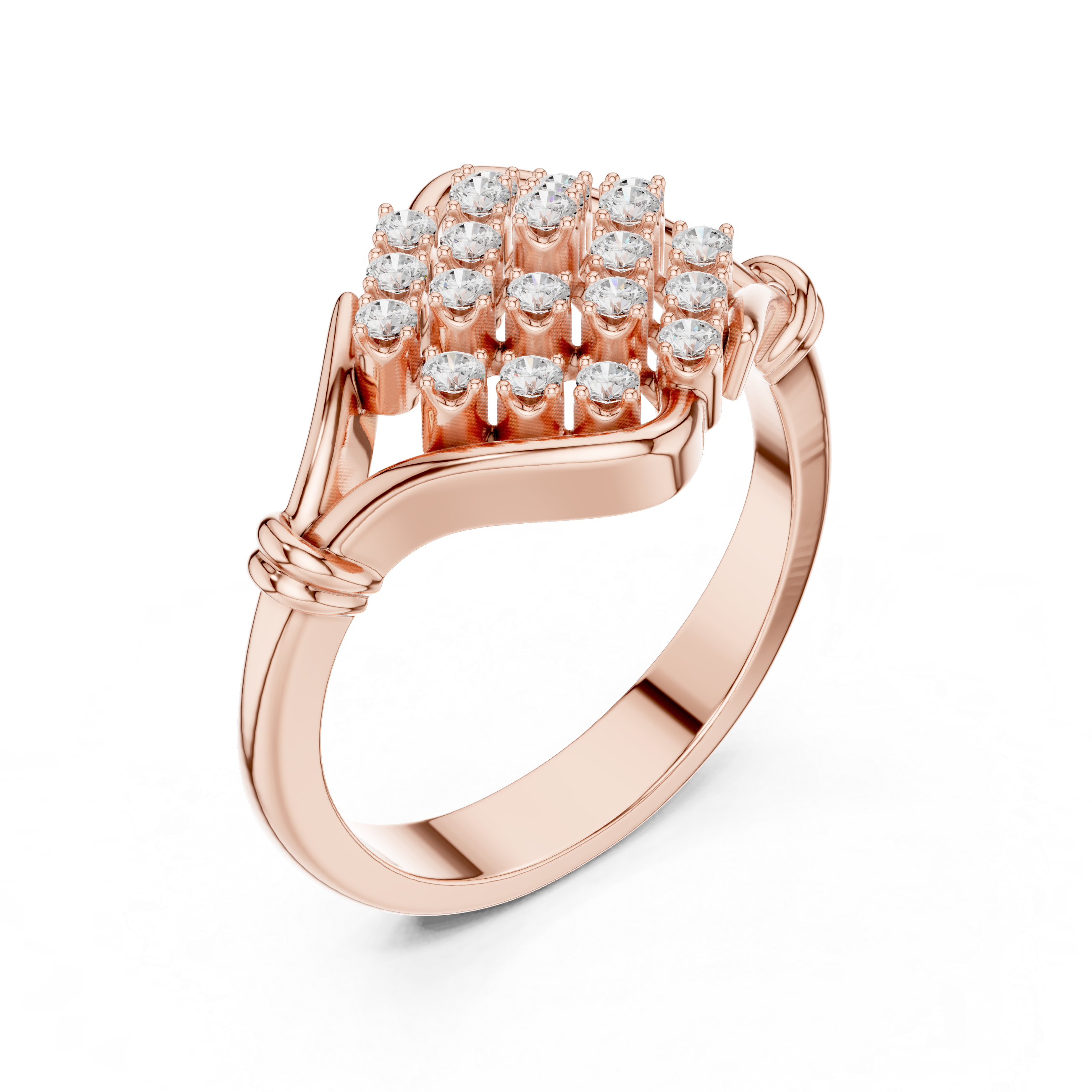 Diamond Cluster Engagement Ring