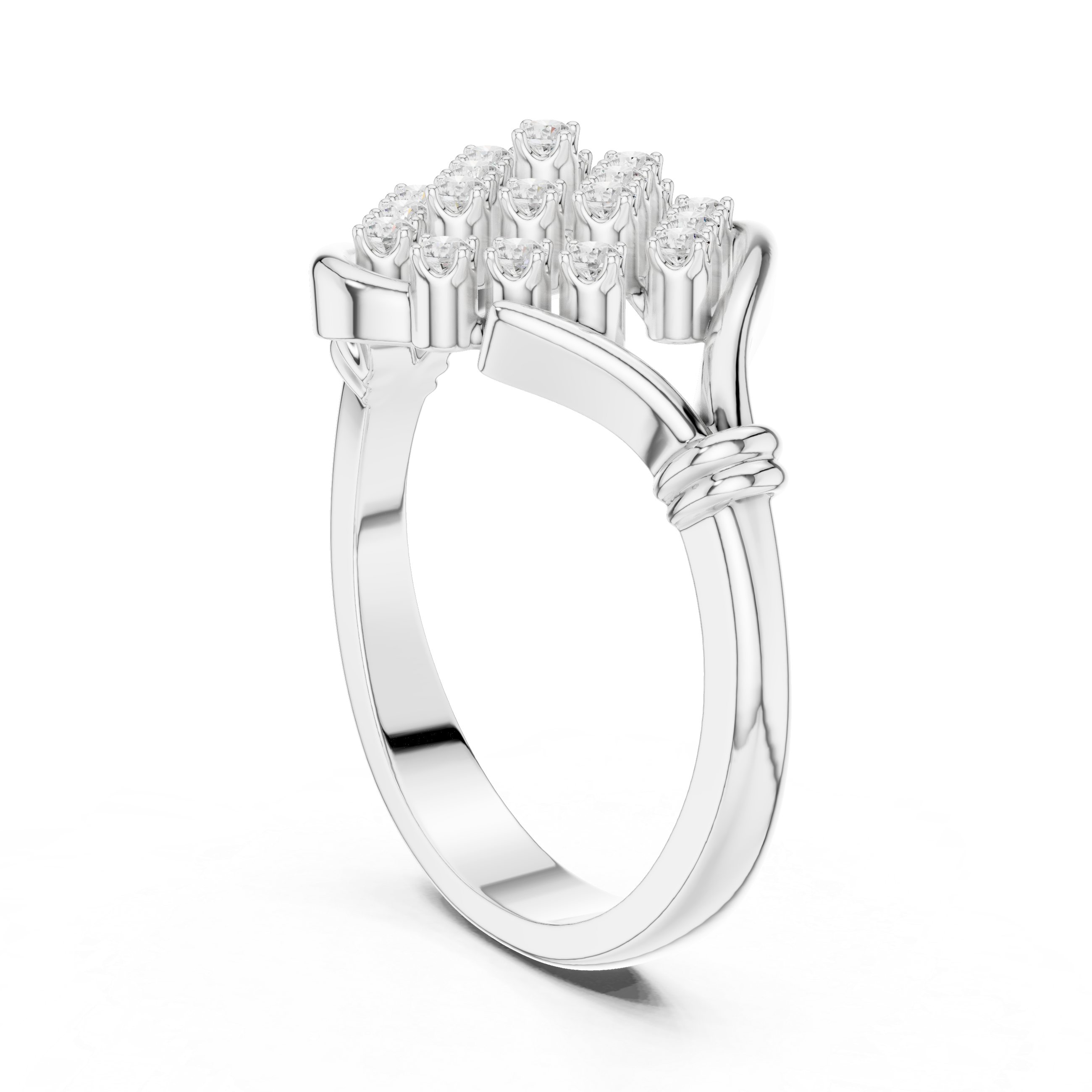 Diamond Cluster Engagement Ring