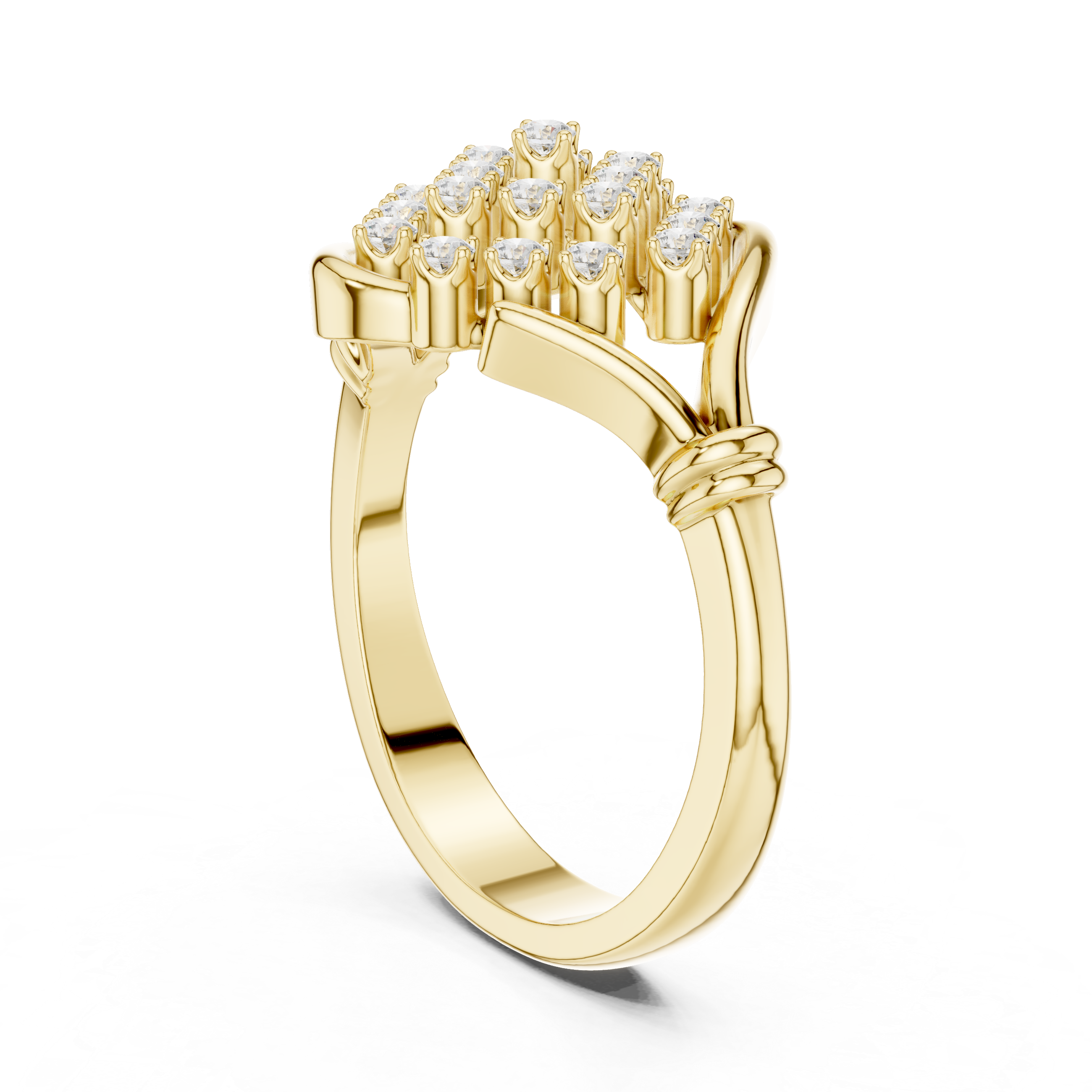 Diamond Cluster Engagement Ring