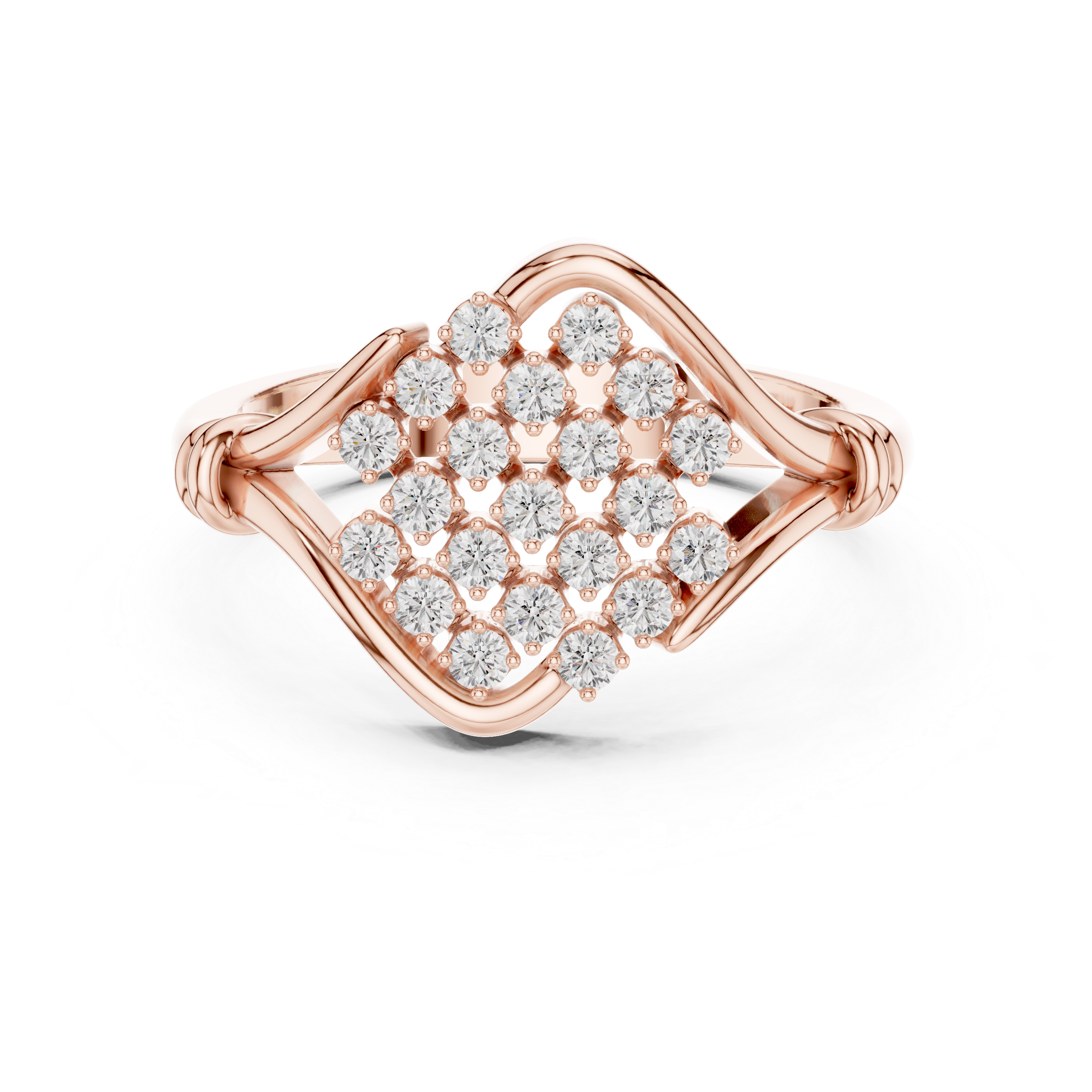 Diamond Cluster Engagement Ring