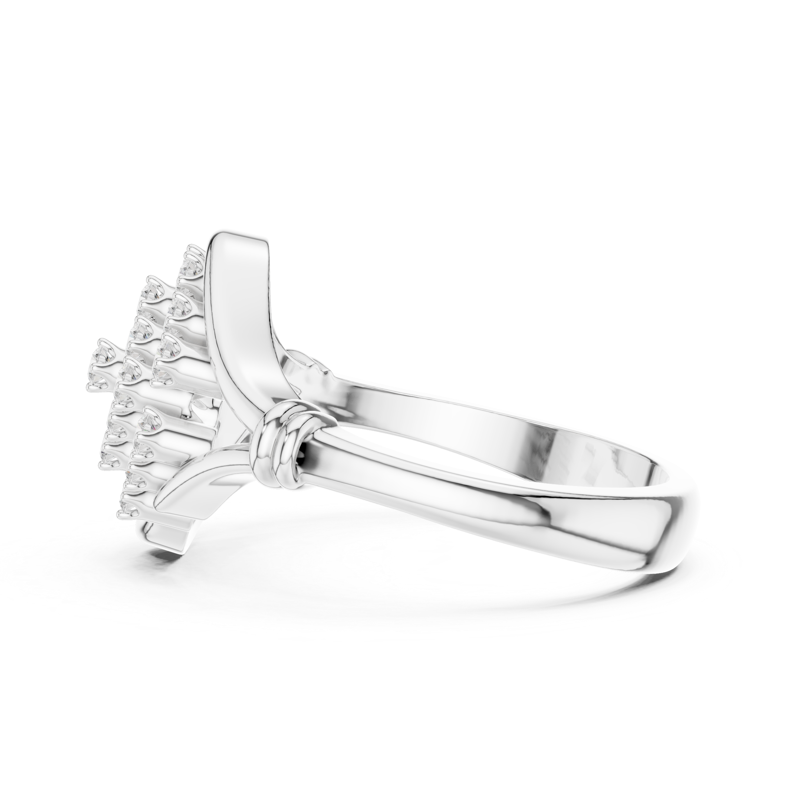 Diamond Cluster Engagement Ring