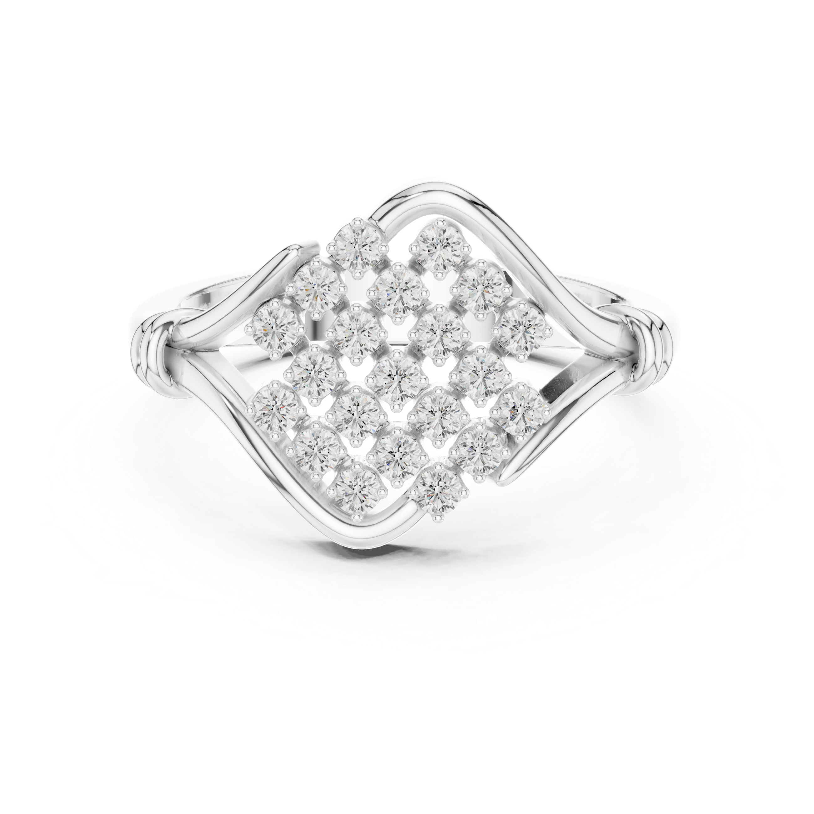 Diamond Cluster Engagement Ring