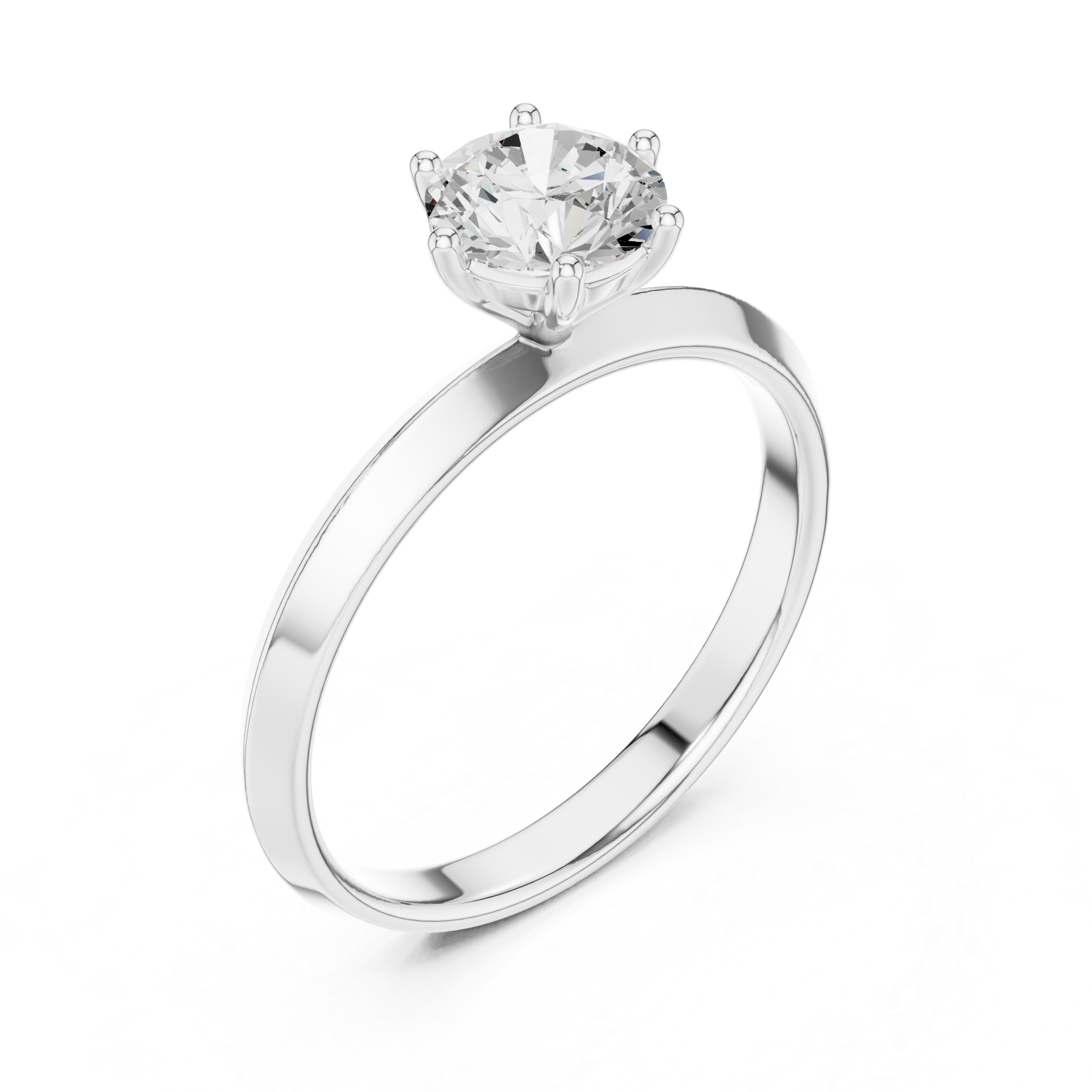 Classic Round Solitaire Diamond Engagement Ring