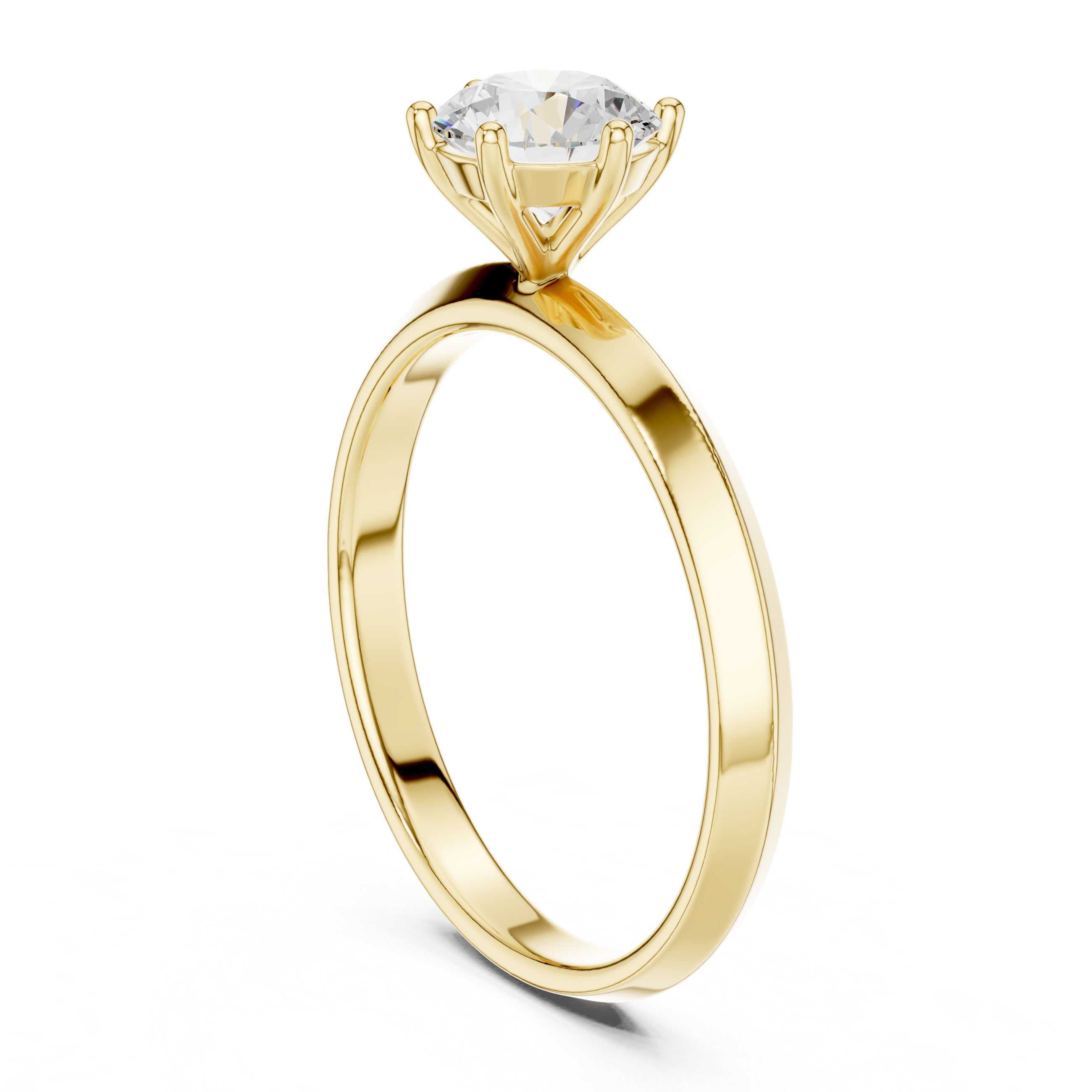 Classic Round Solitaire Diamond Engagement Ring
