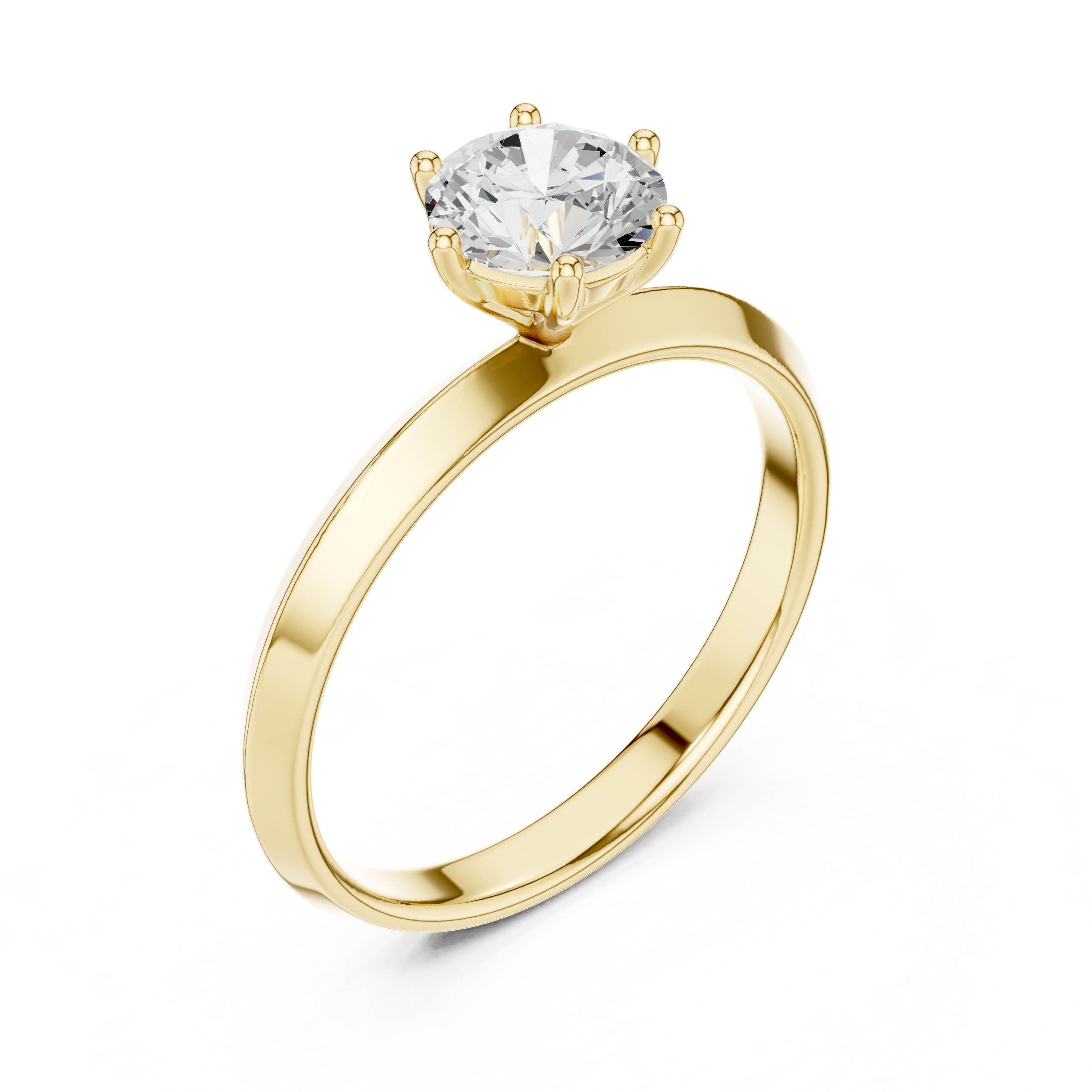 Classic Round Solitaire Diamond Engagement Ring