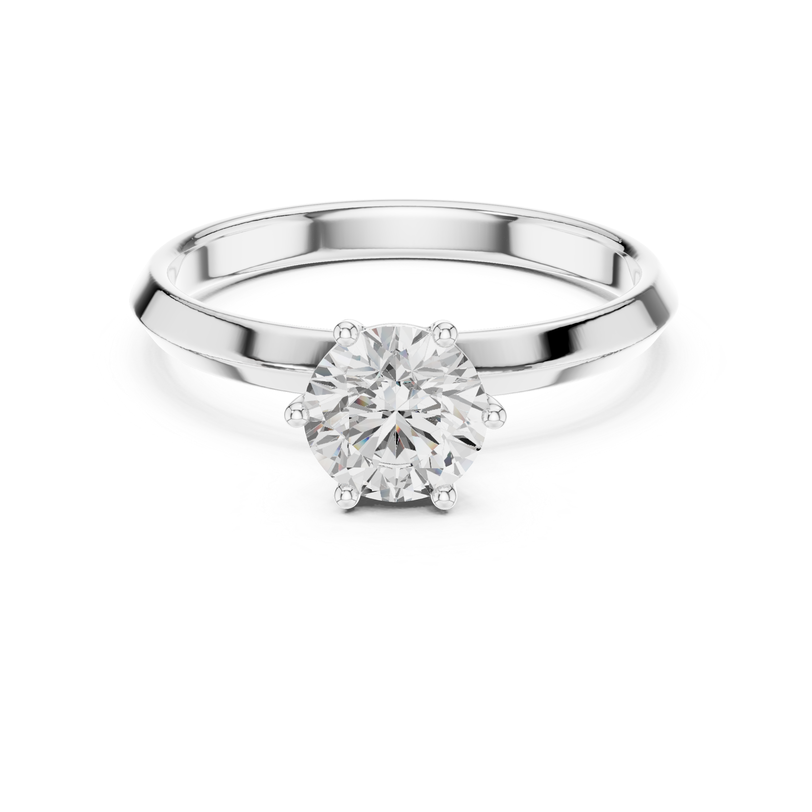 Classic Round Solitaire Diamond Engagement Ring