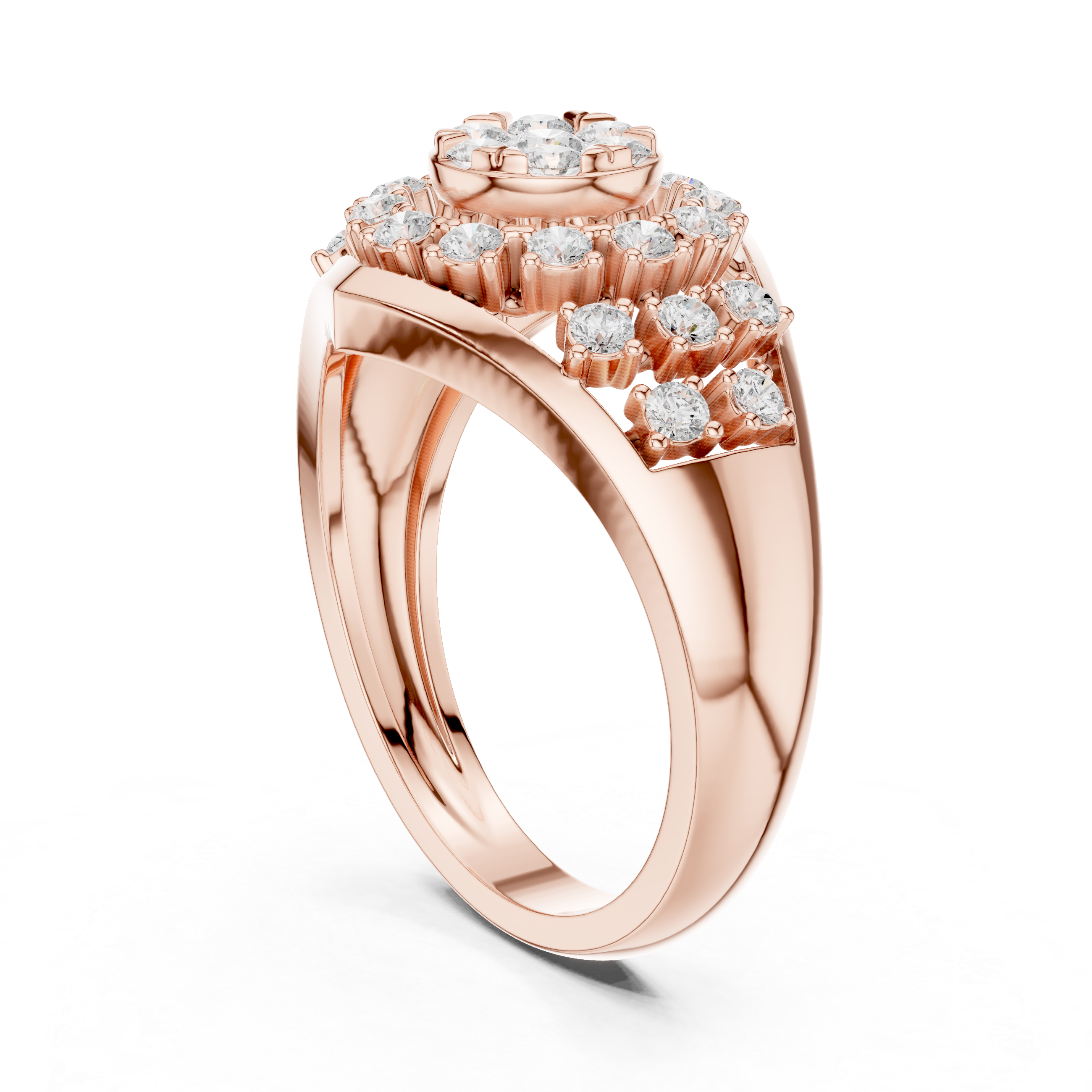 Vintage Diamond Cluster Cocktail Ring