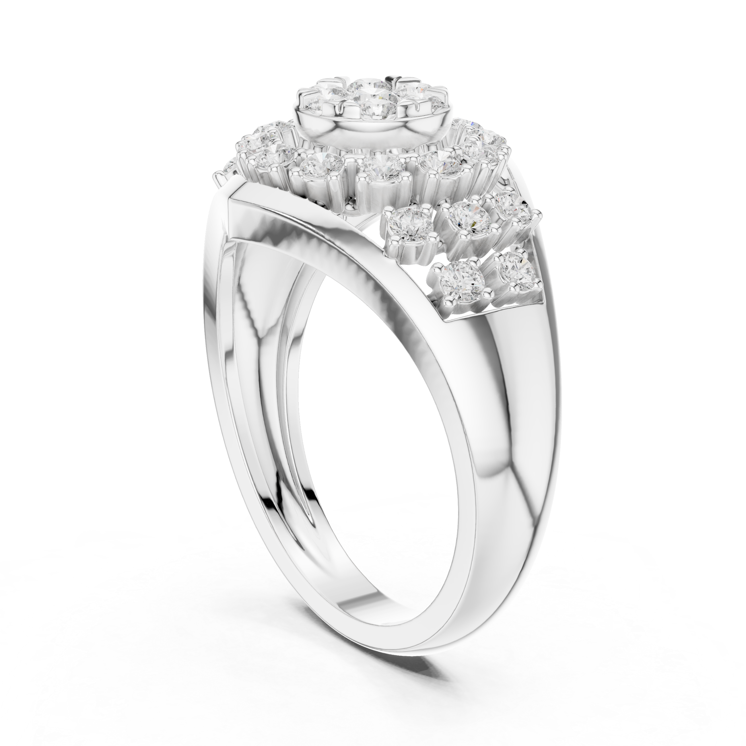 Vintage Diamond Cluster Cocktail Ring