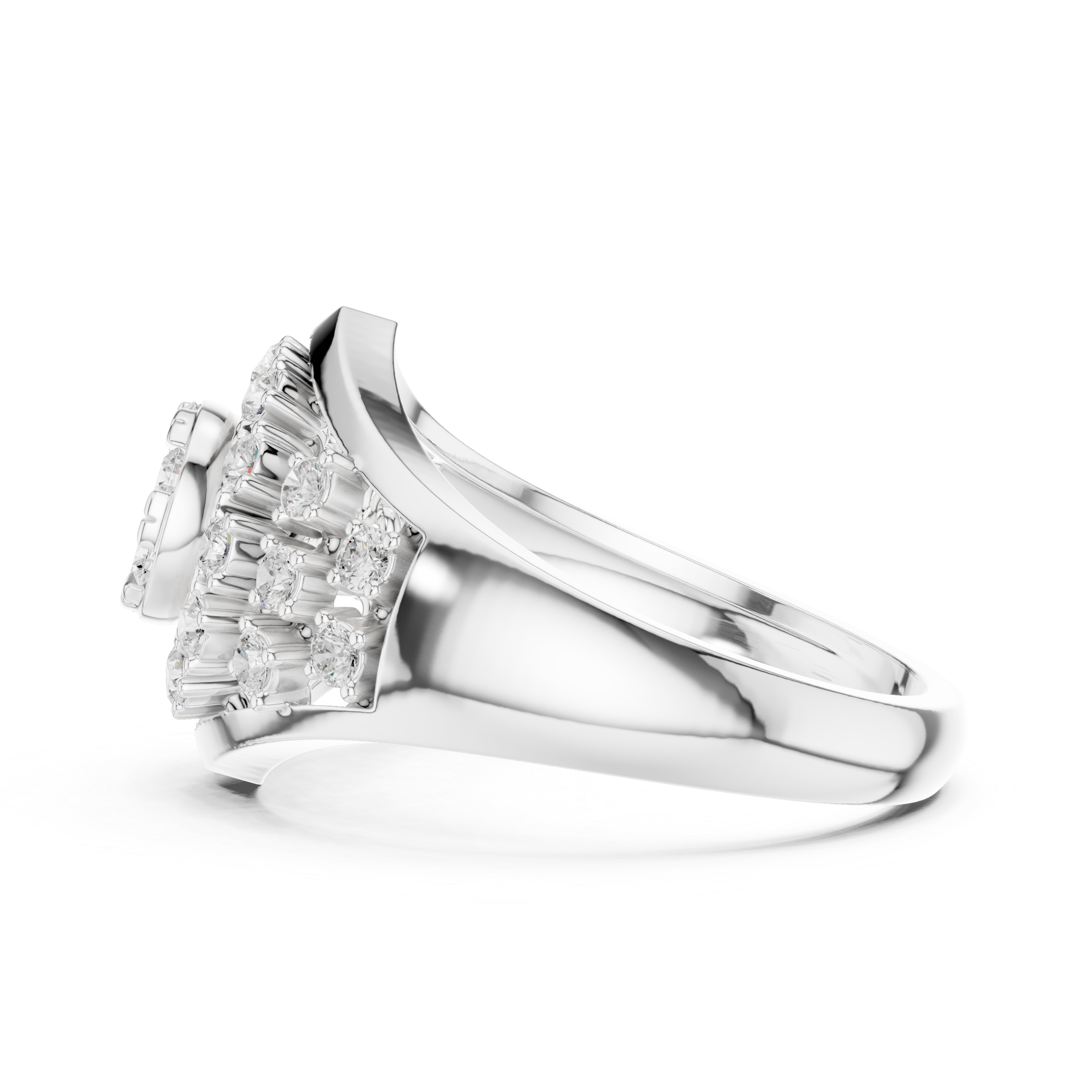 Vintage Diamond Cluster Cocktail Ring