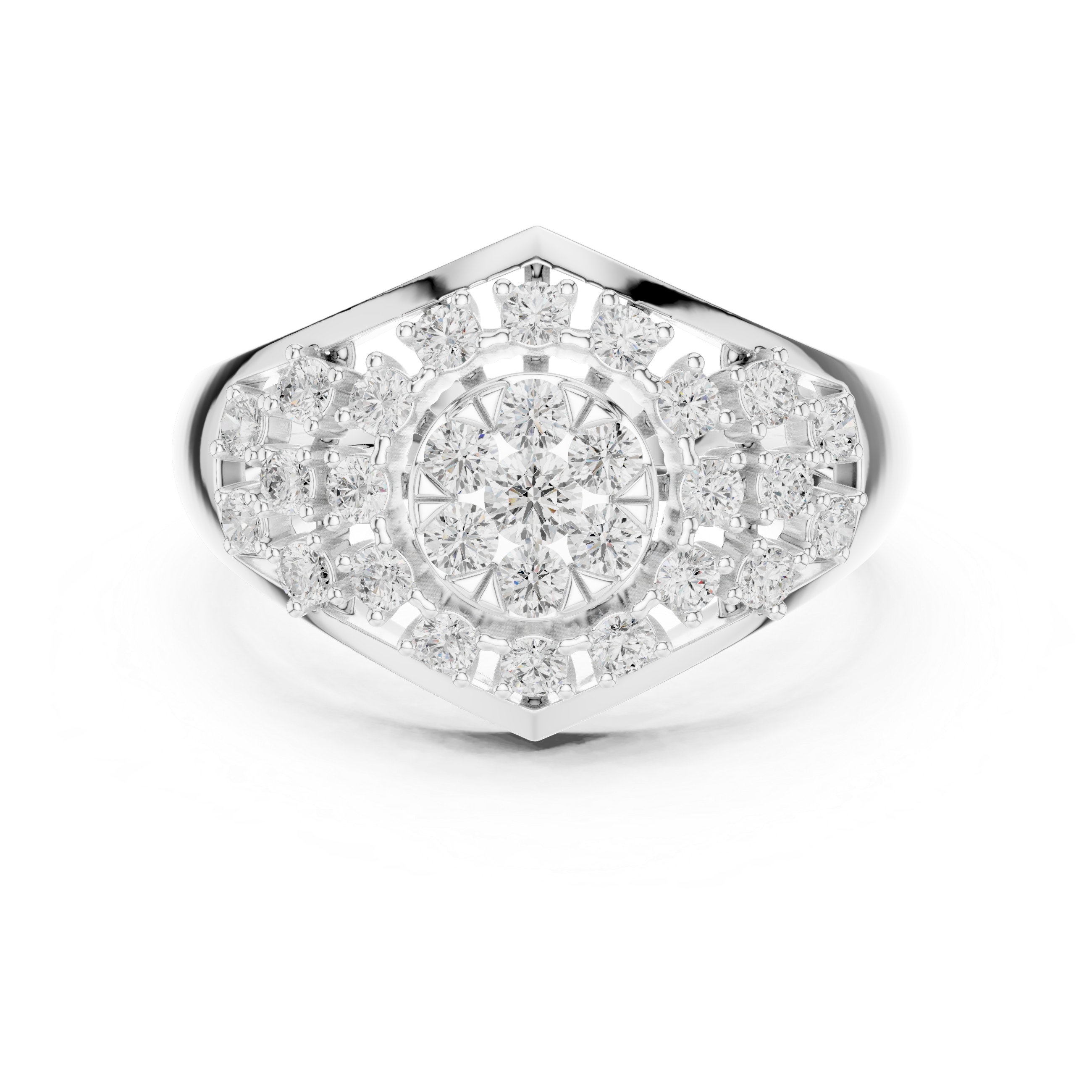 Vintage Diamond Cluster Cocktail Ring