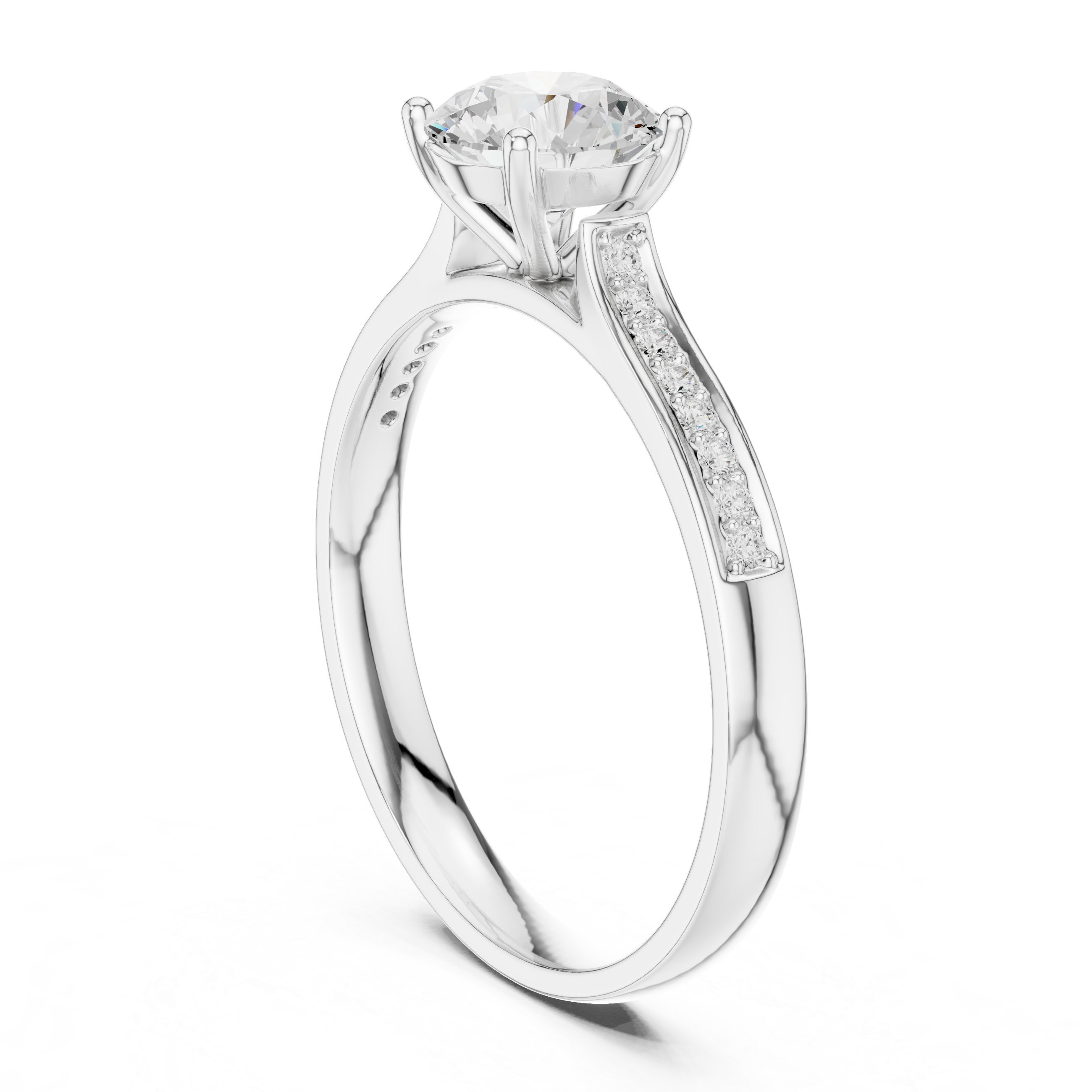 Classic Round Solitaire Diamond Engagement Ring