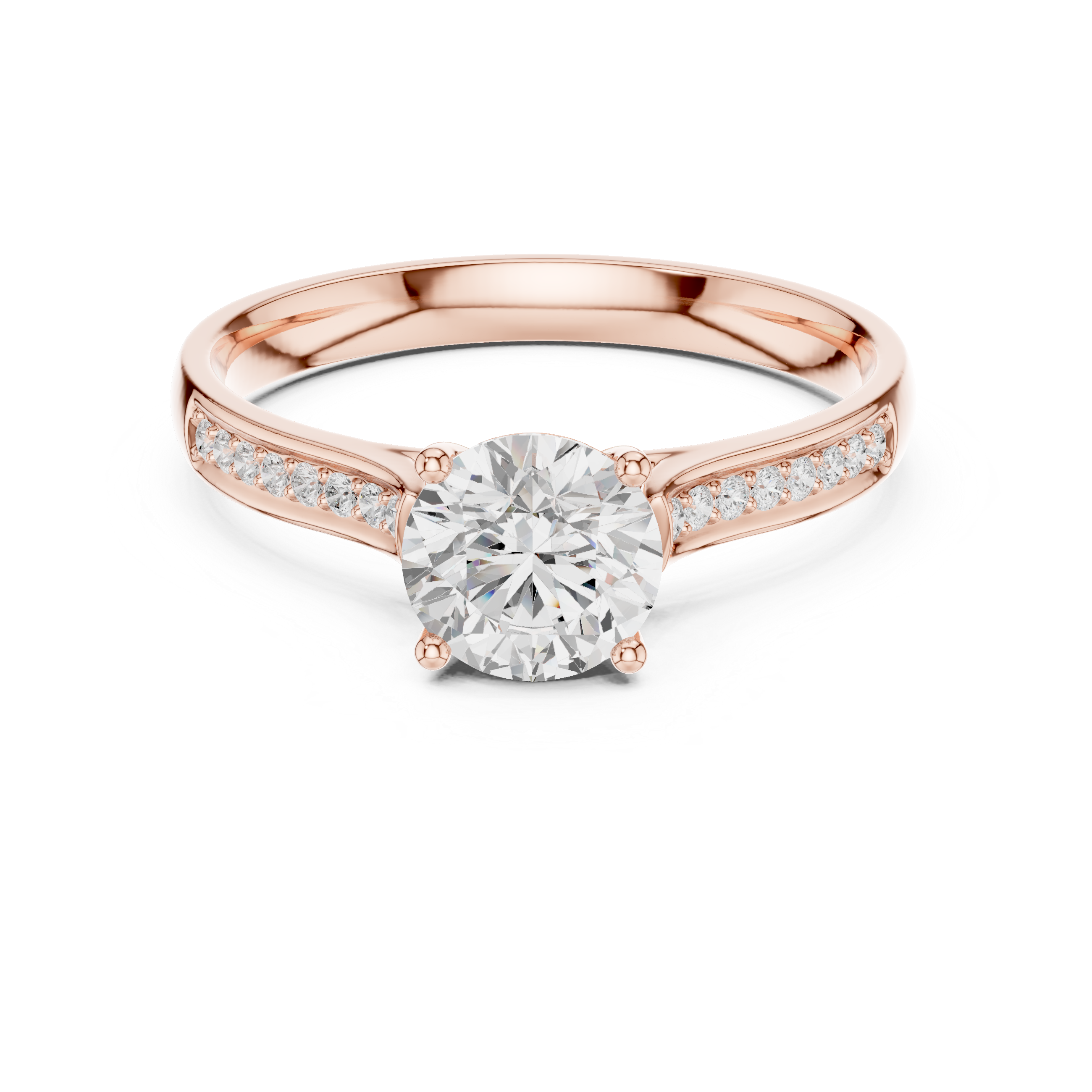 Classic Round Solitaire Diamond Engagement Ring