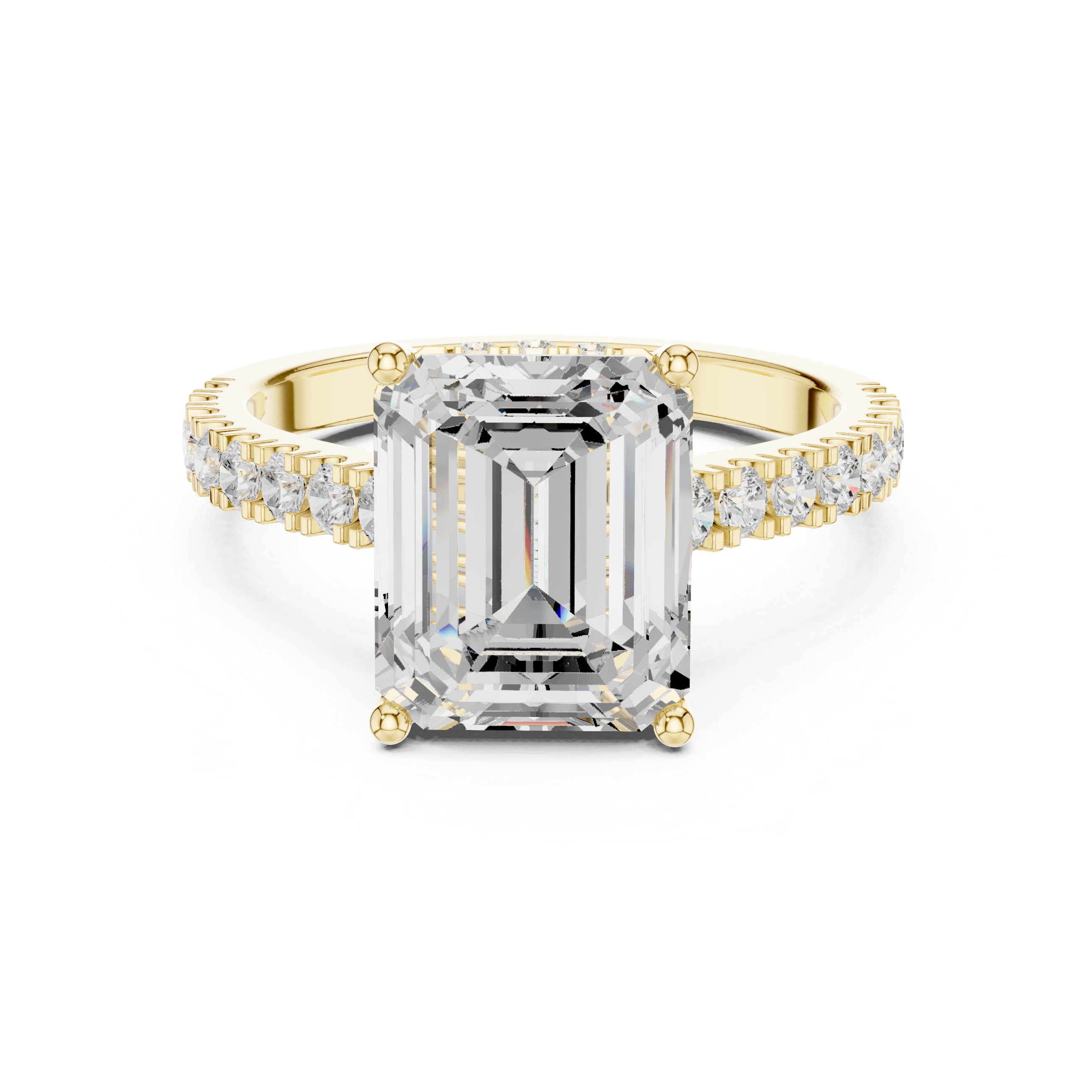Emerald Cut Solitaire Diamond Engagement Ring