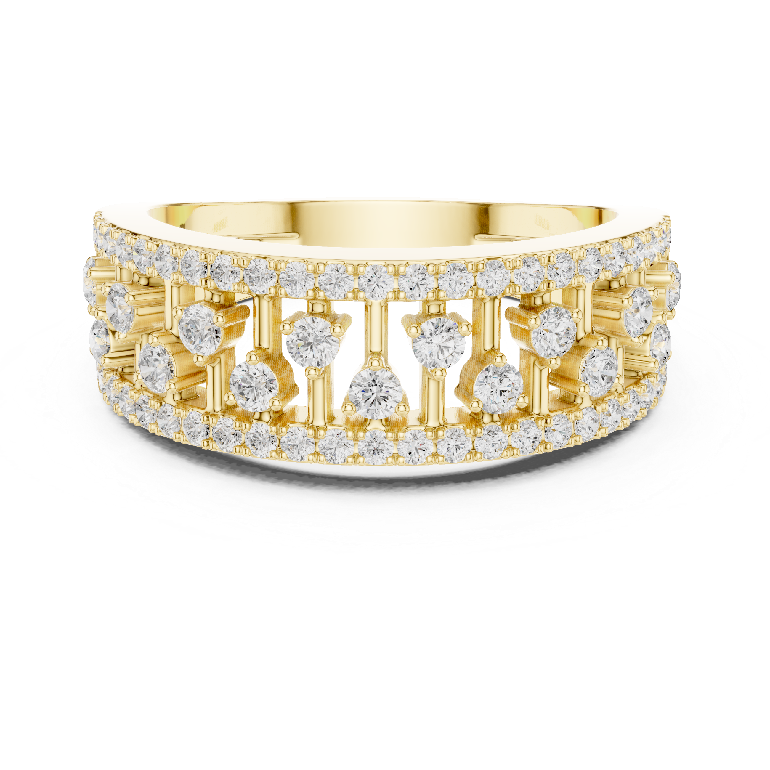 Vintage Openwork Diamond Wedding Band