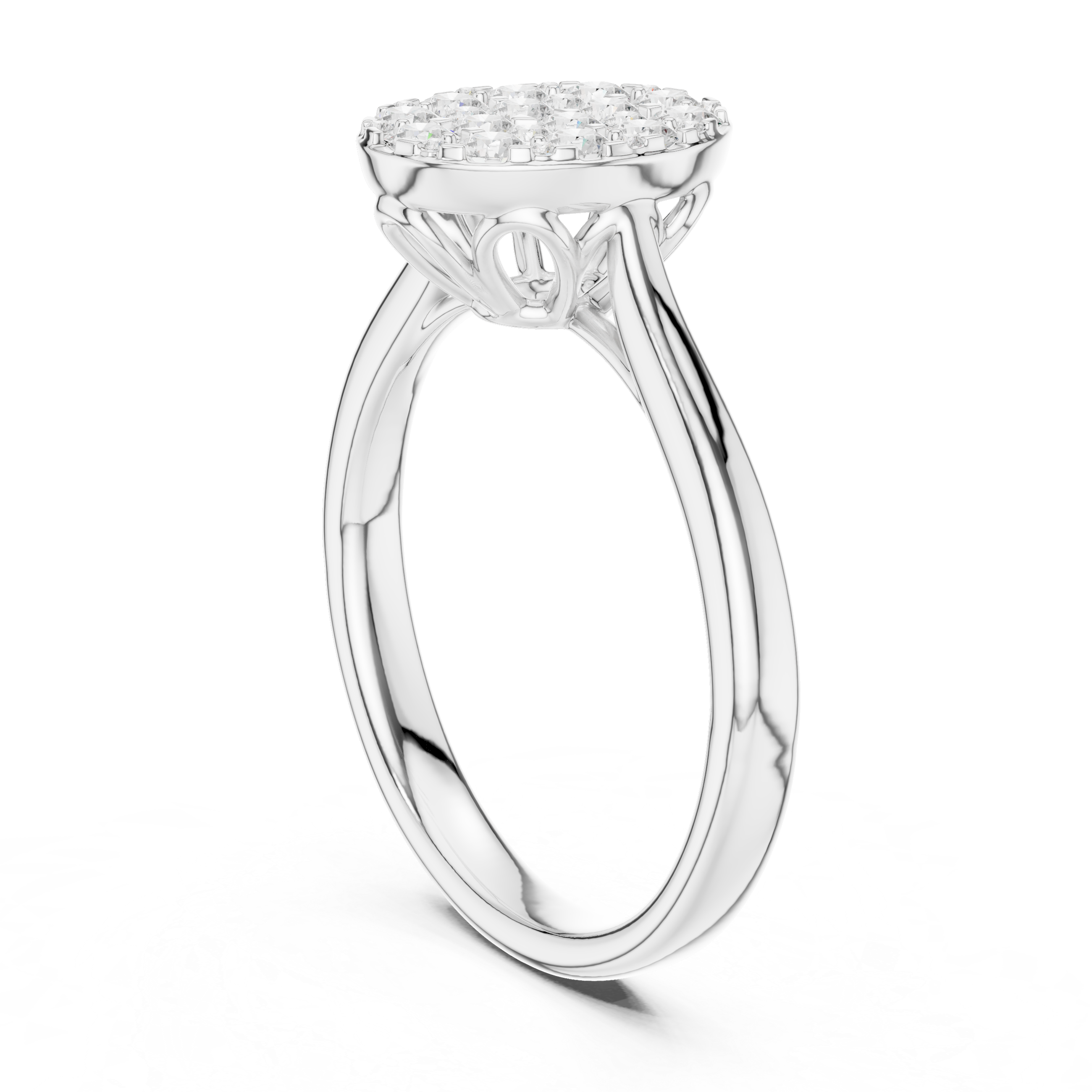 Luxury Oval Diamond Cluster Ring