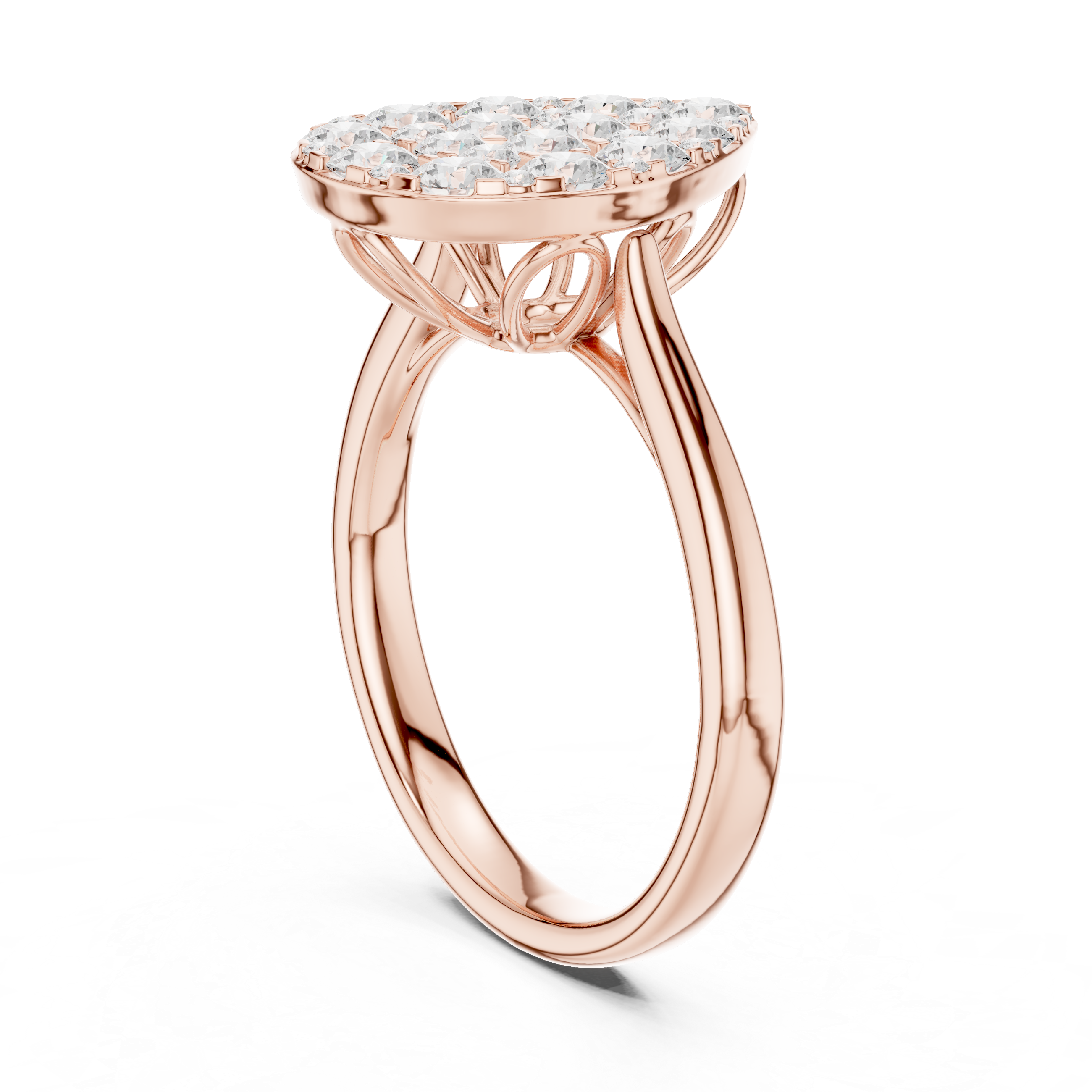 Luxury Pear Diamond Cluster Ring