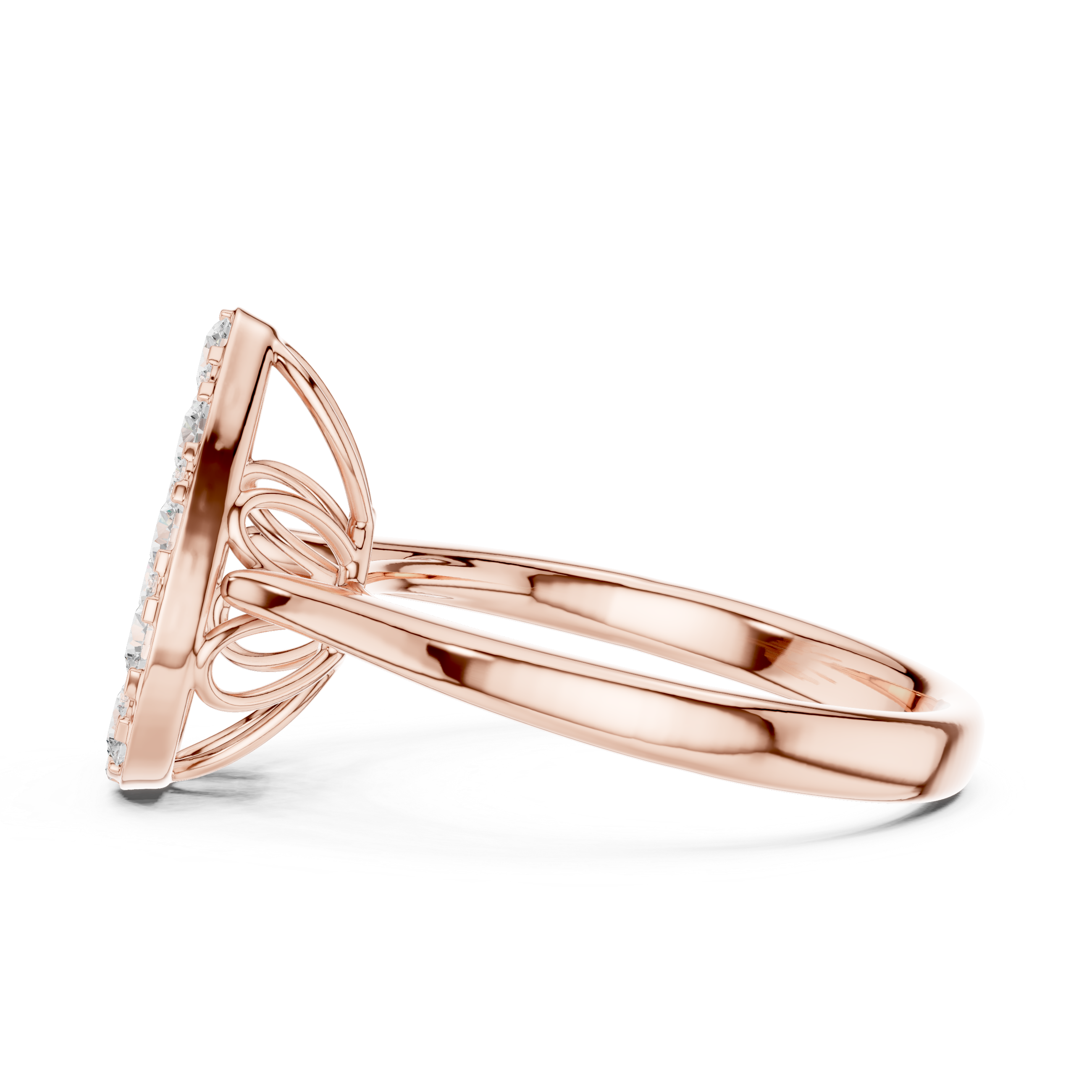 Luxury Pear Diamond Cluster Ring