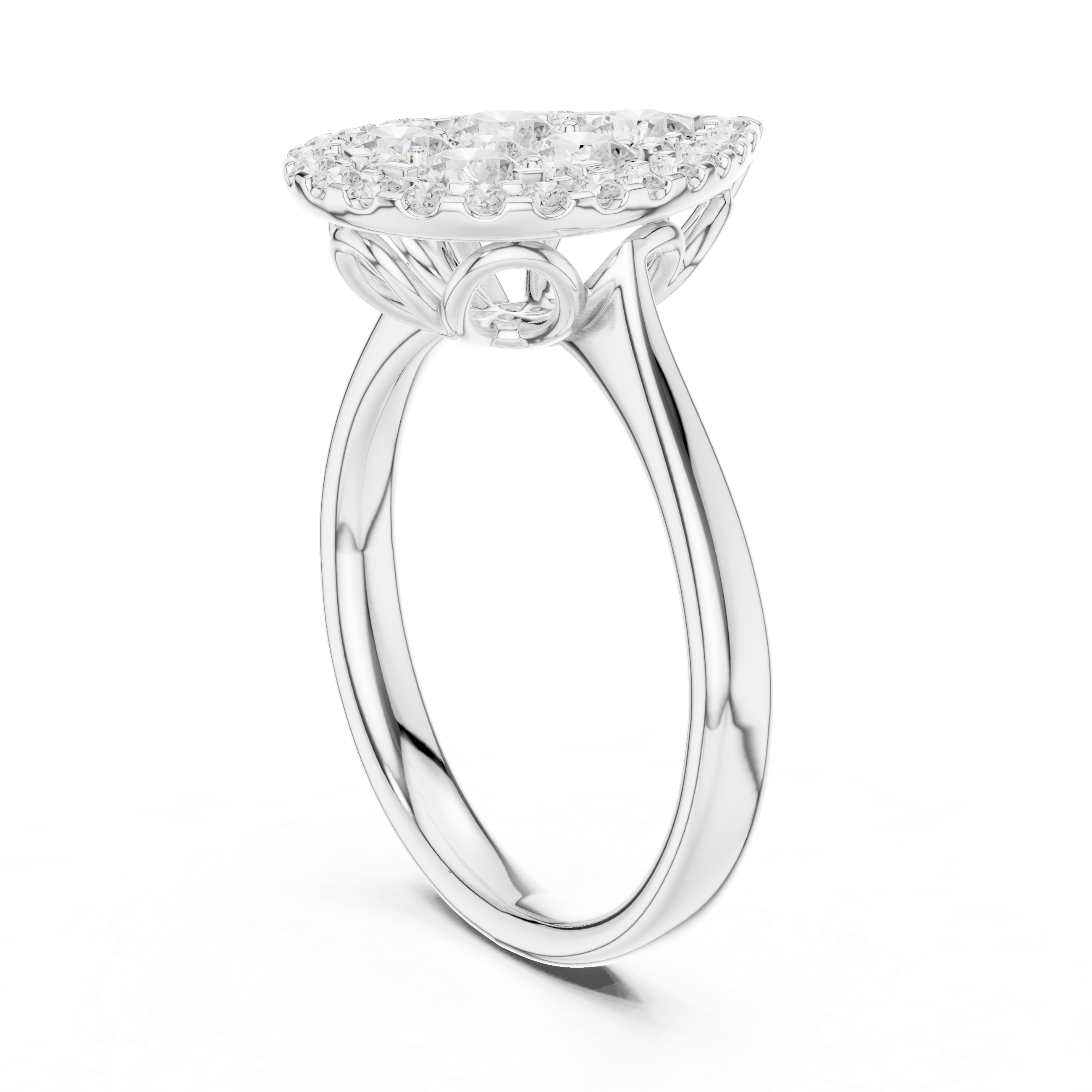 Luxury Pear Diamond Cluster Ring