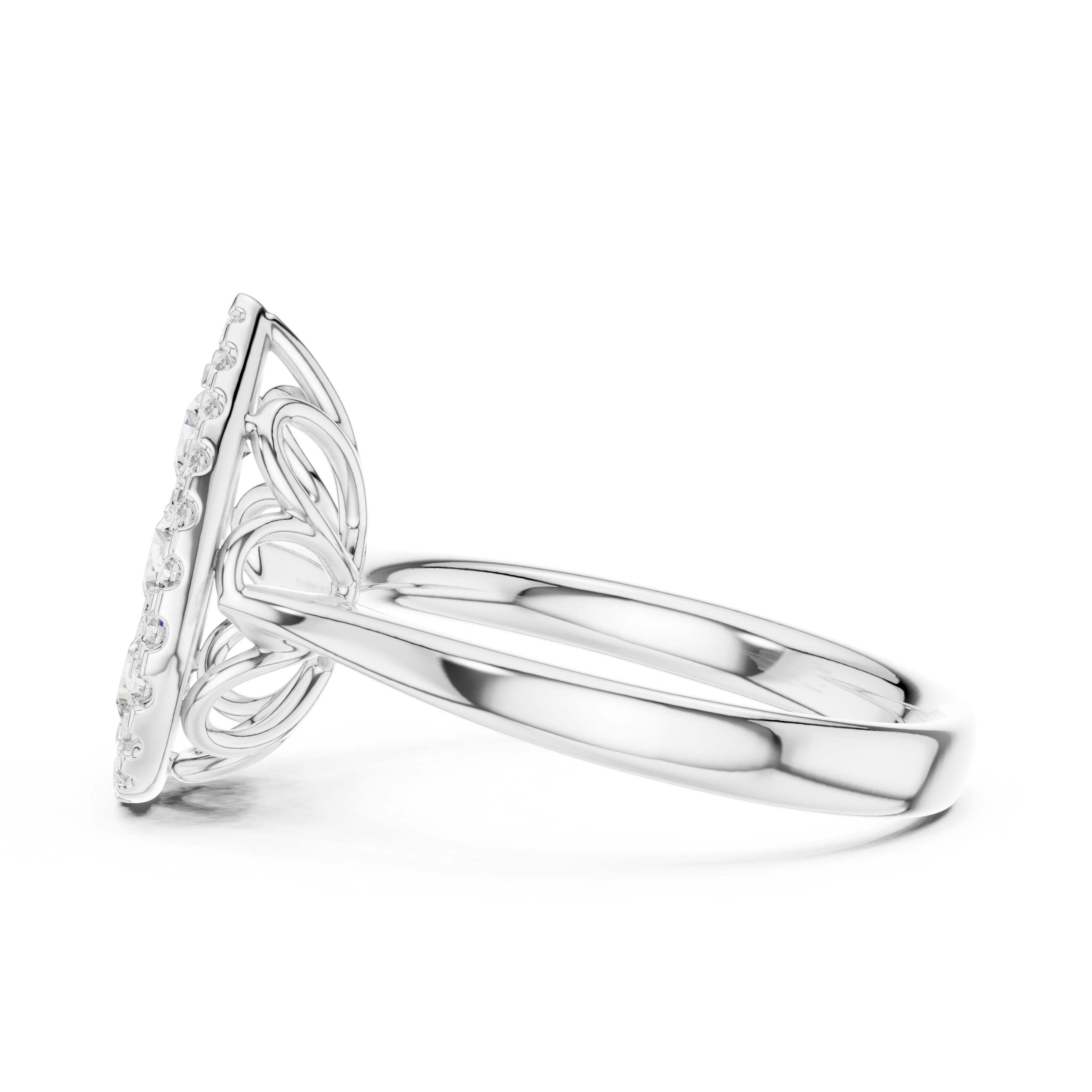 Luxury Pear Diamond Cluster Ring