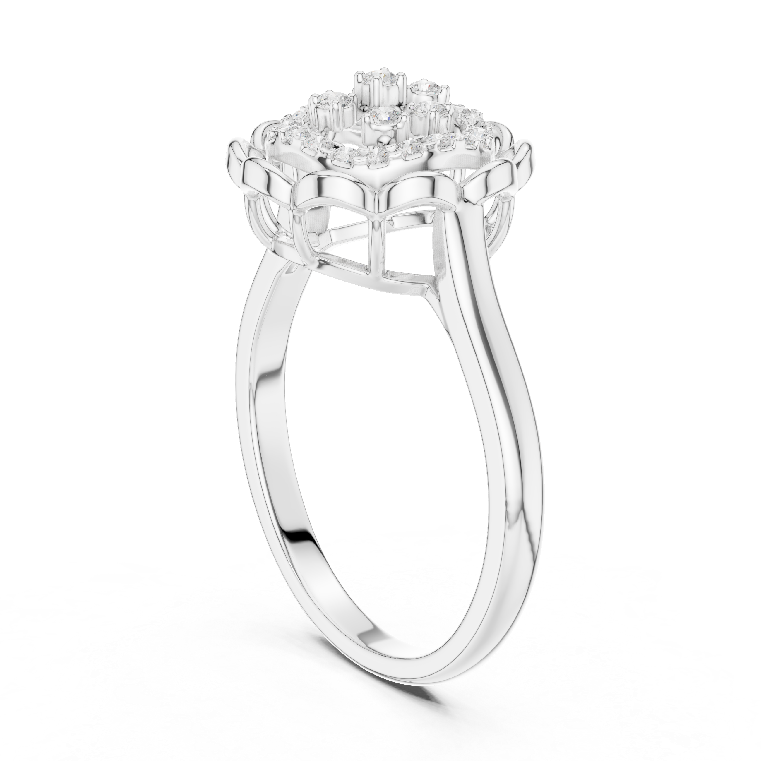 Luxury Floral Diamond Ring