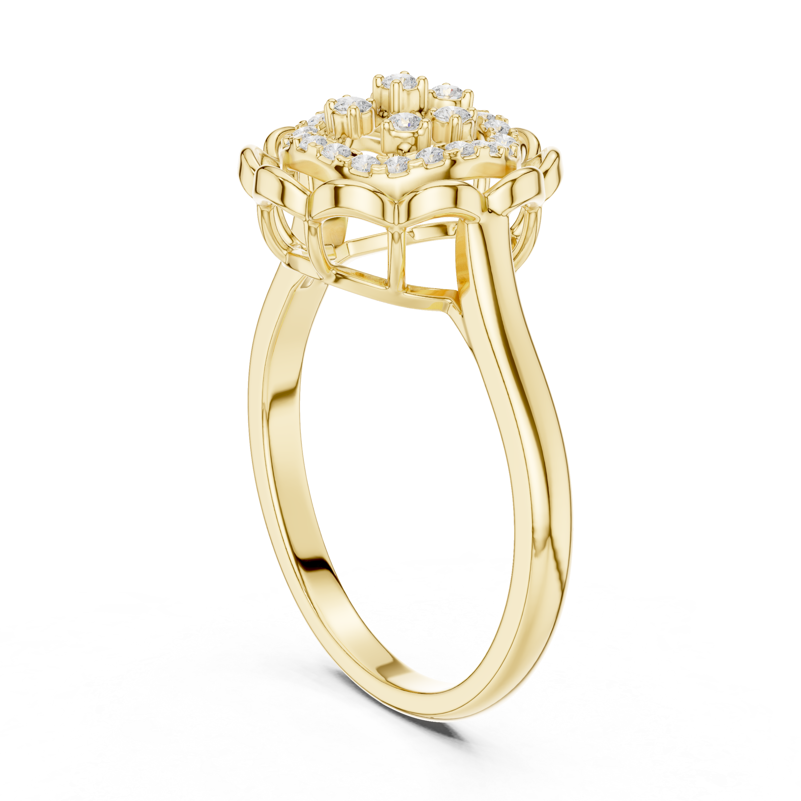 Luxury Floral Diamond Ring