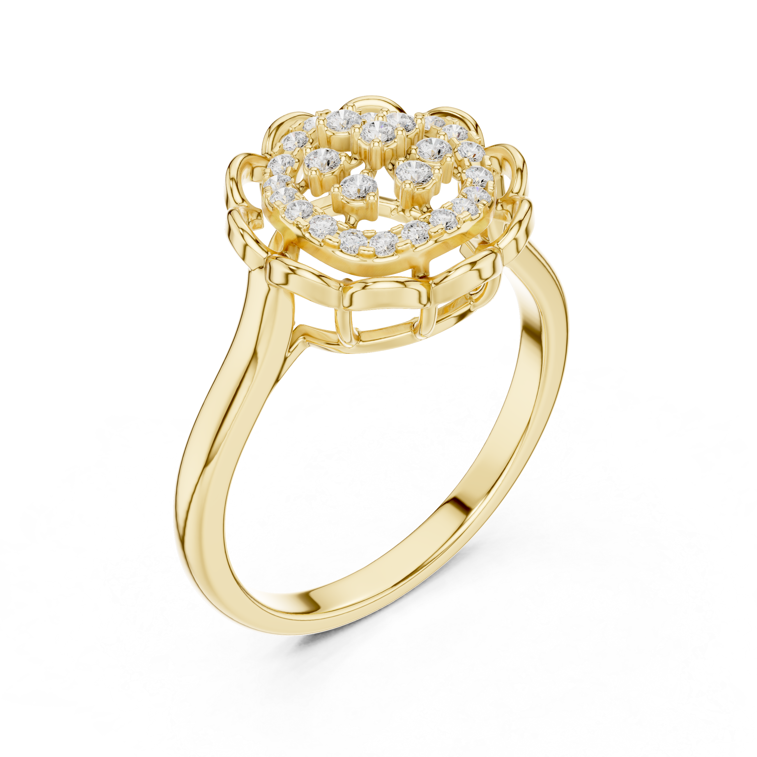 Luxury Floral Diamond Ring
