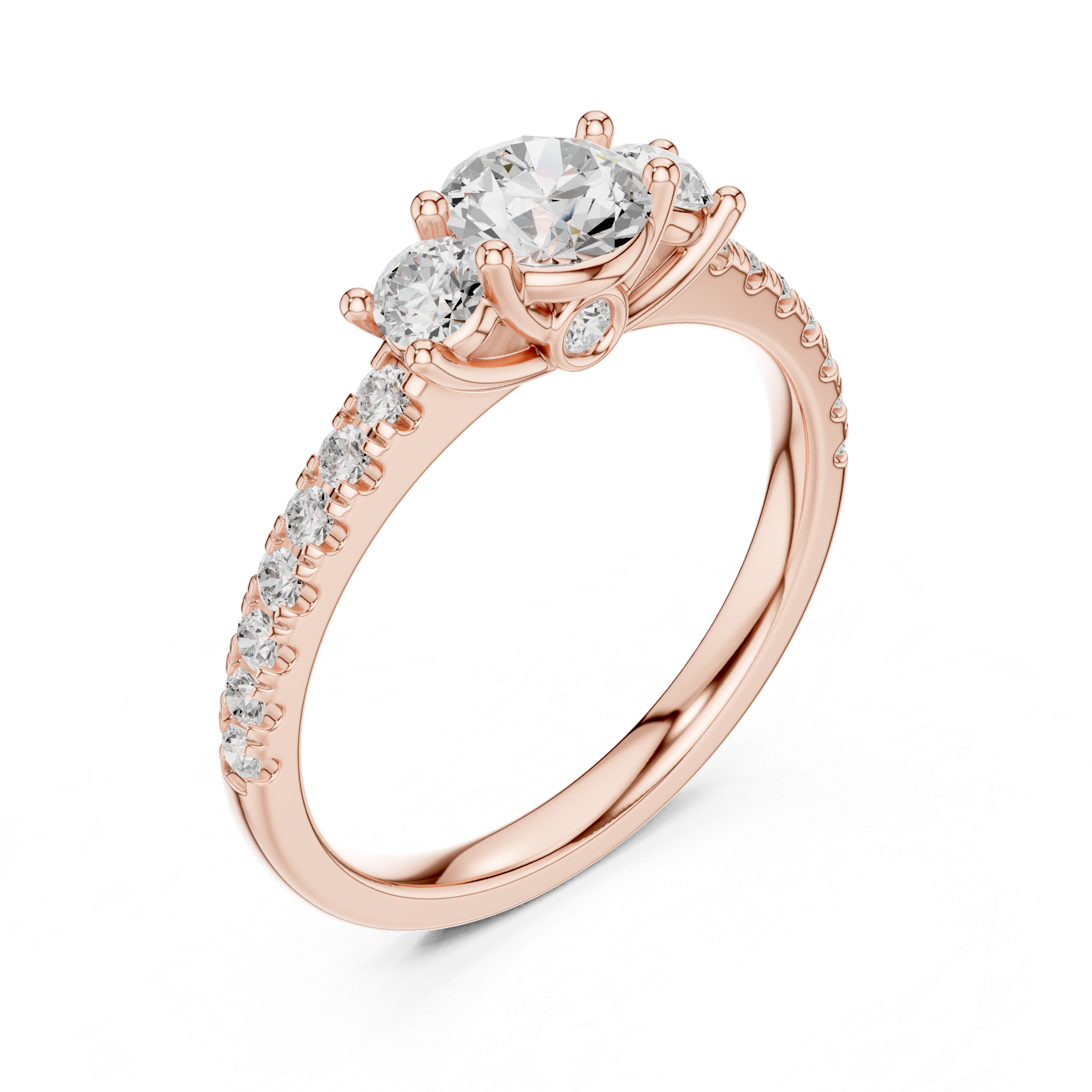 Luxury Three Stone Diamond Ring