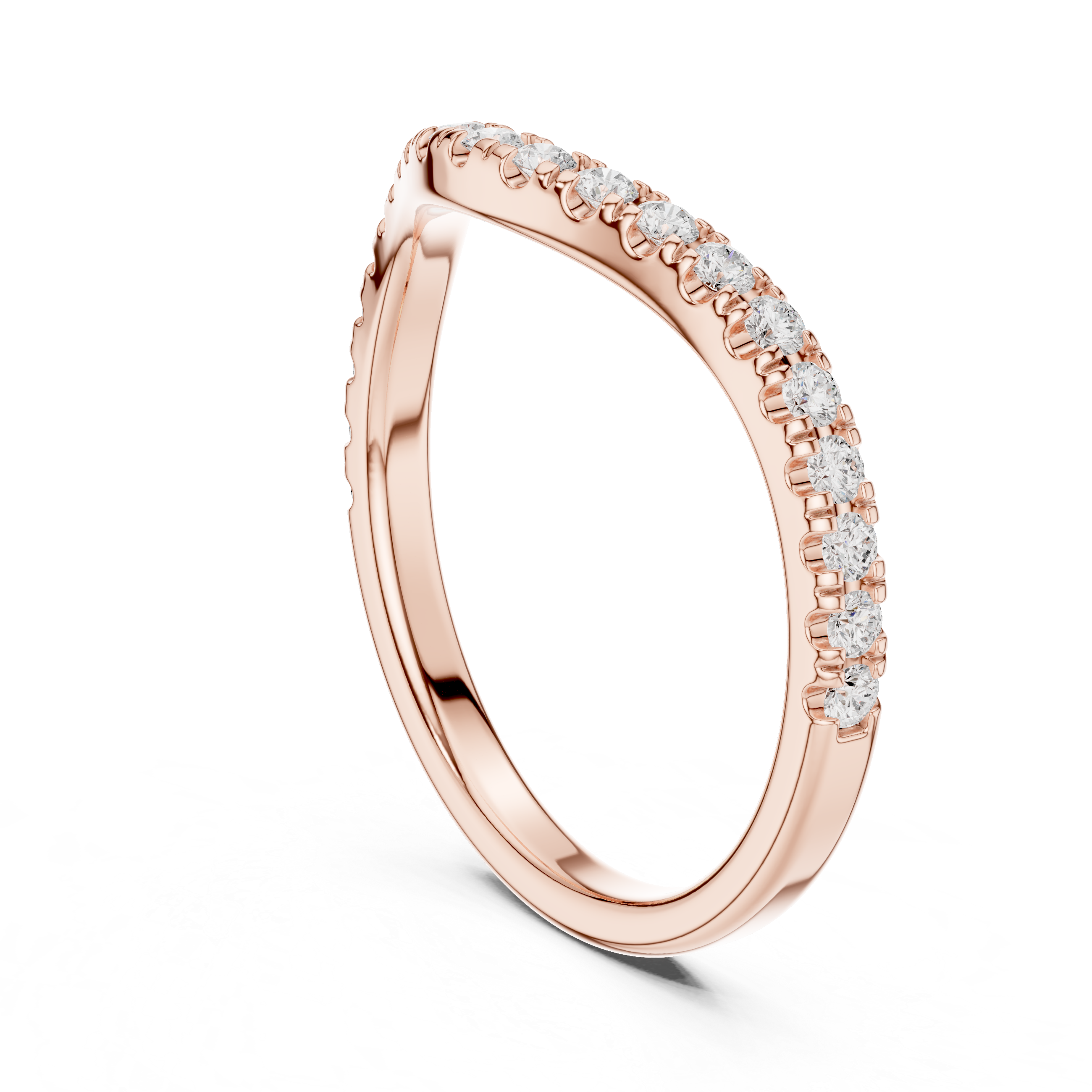 Luxury Chevron Diamond Wedding Band
