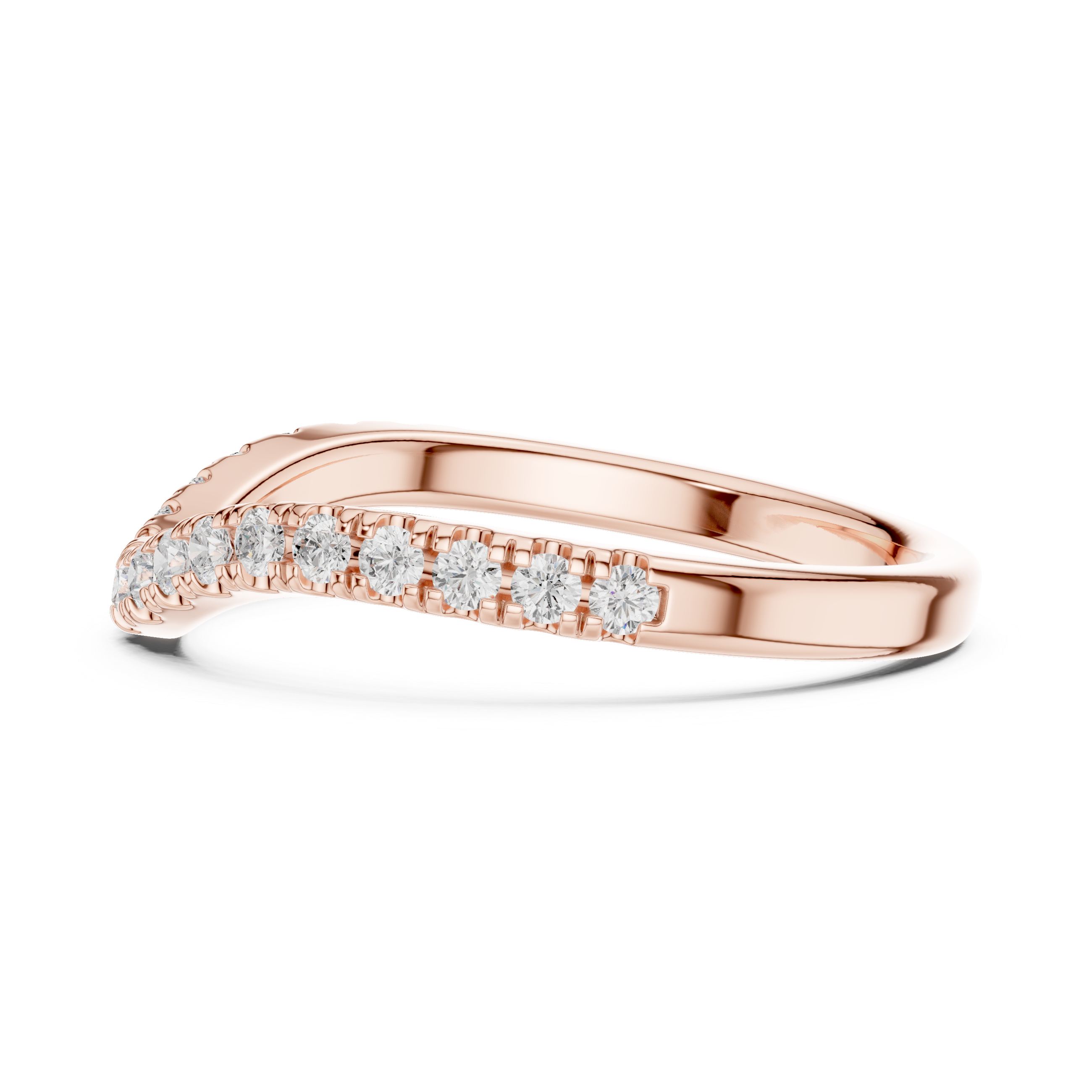 Luxury Chevron Diamond Wedding Band