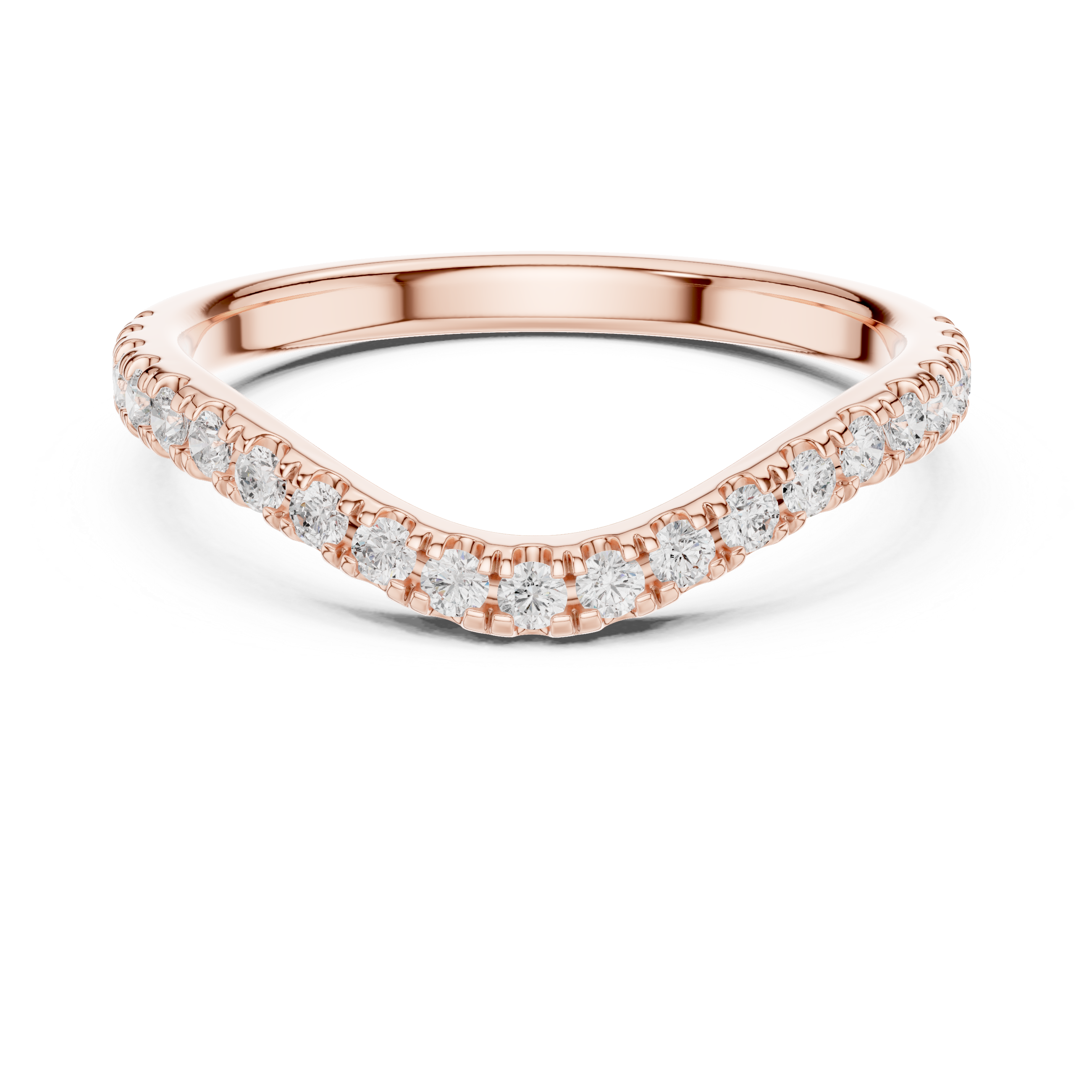 Luxury Chevron Diamond Wedding Band
