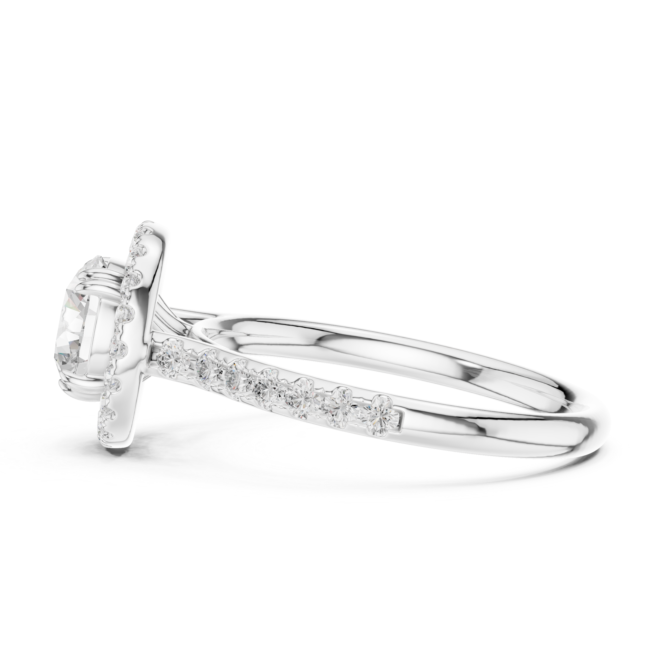 Luxury Halo Diamond Engagement Ring