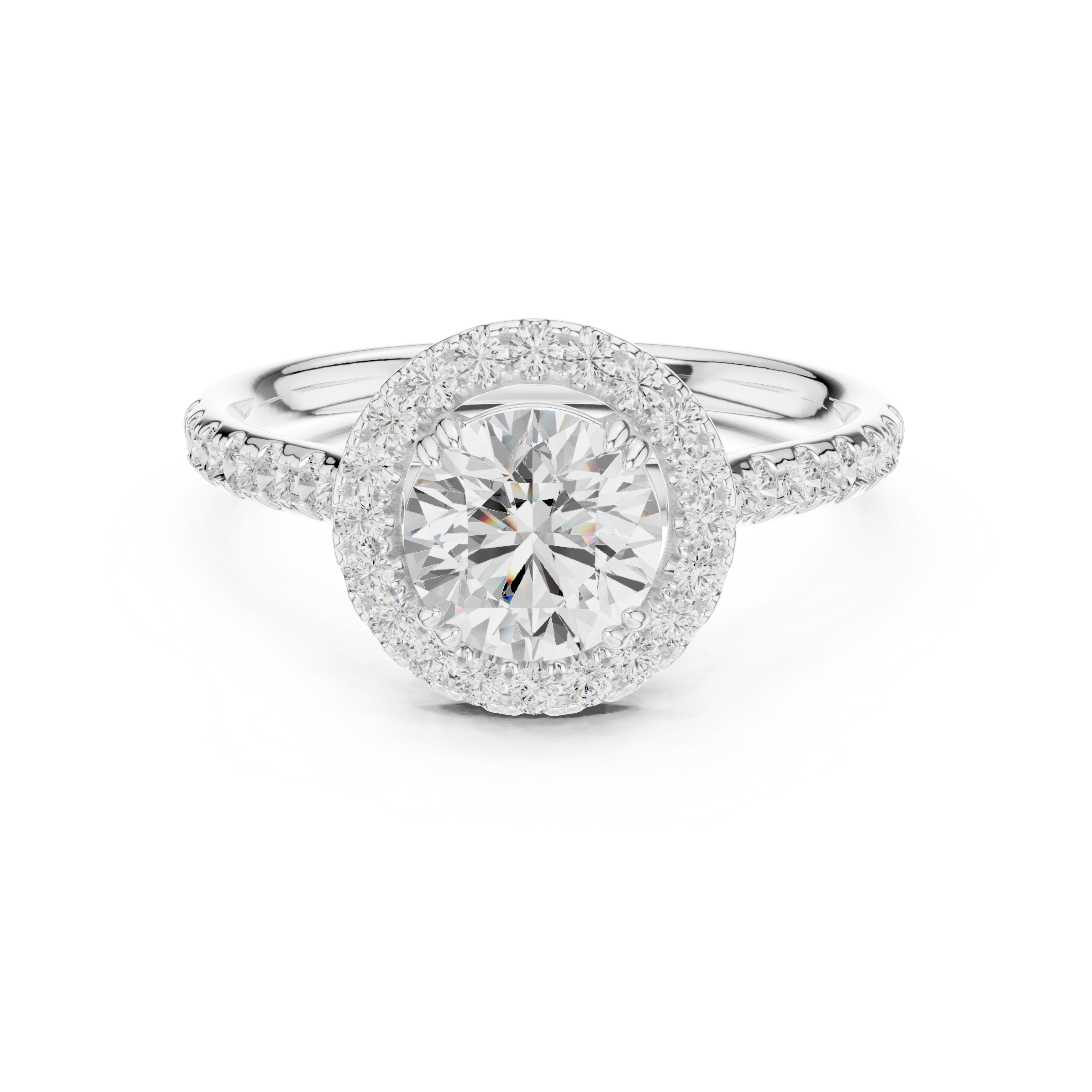 Luxury Halo Diamond Engagement Ring