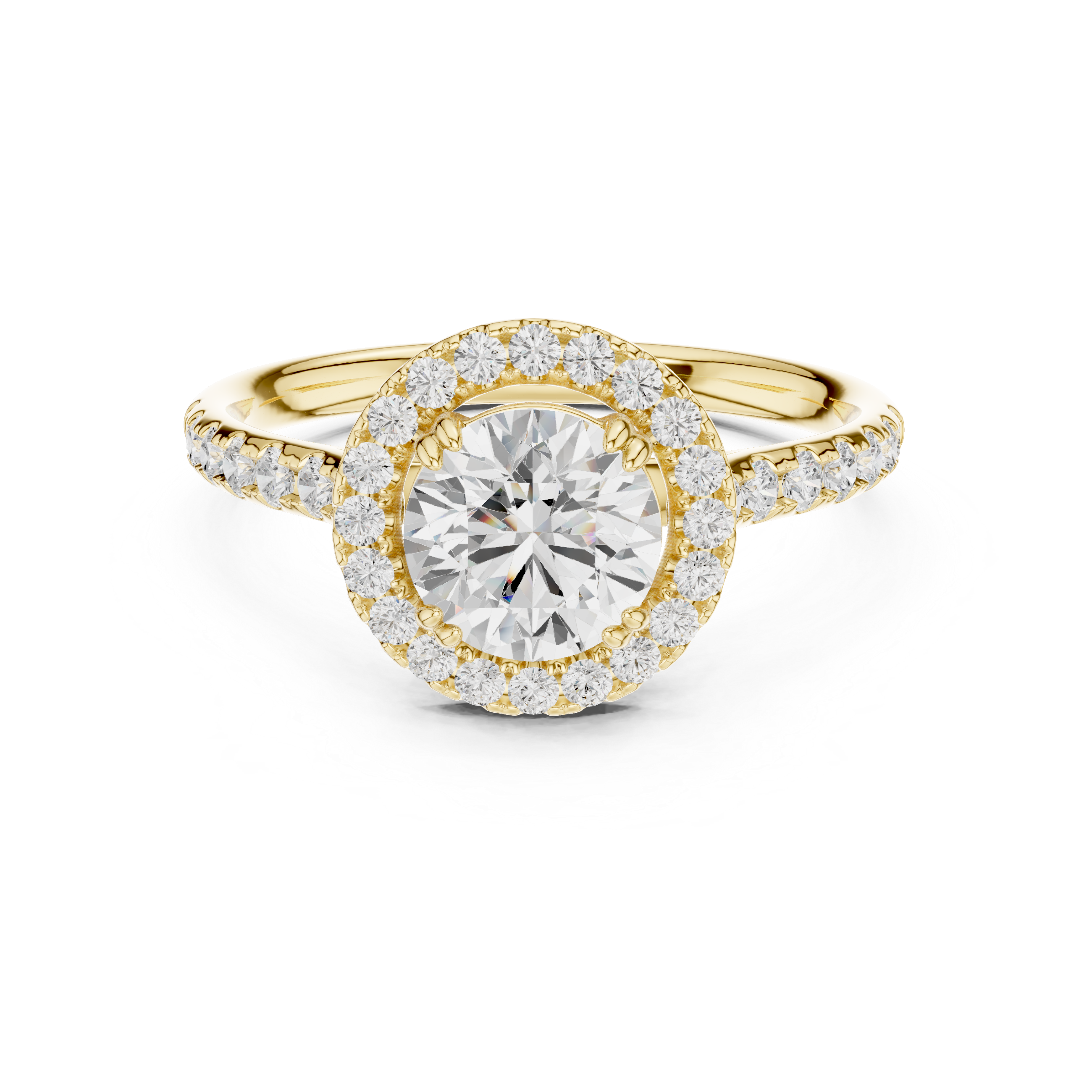 Luxury Halo Diamond Engagement Ring