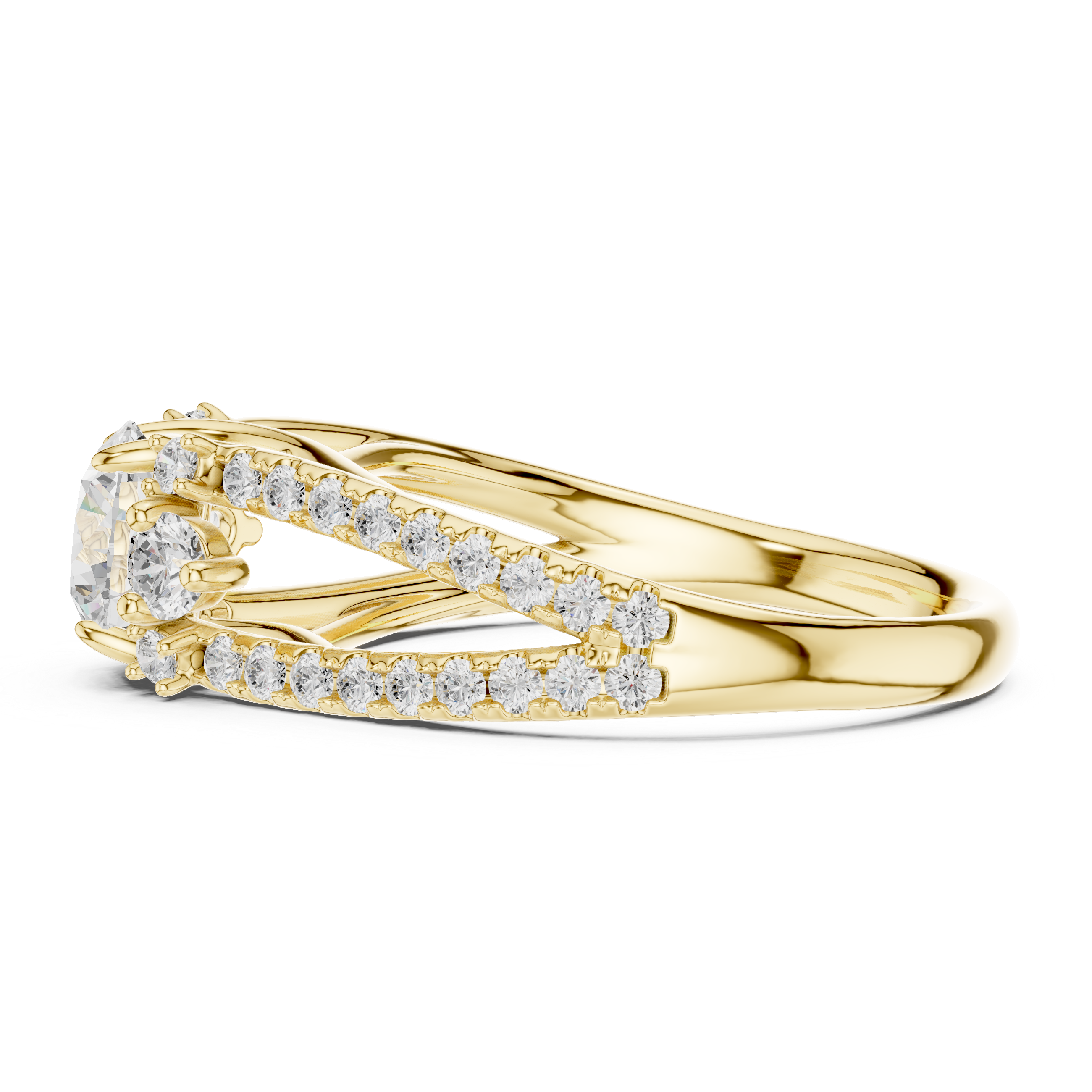 Luxury Split Shank Diamond Ring