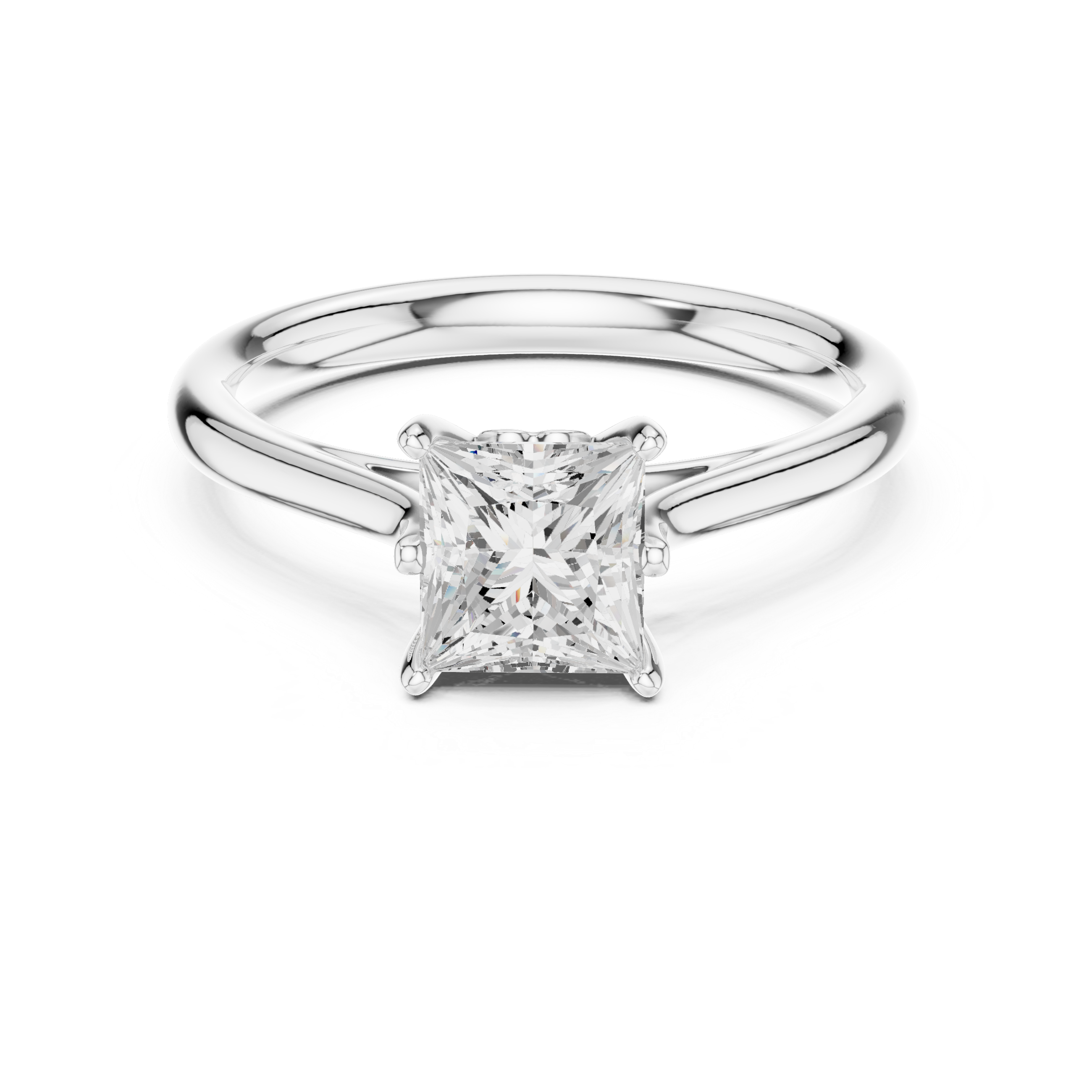 Luxury Princess Solitaire Ring