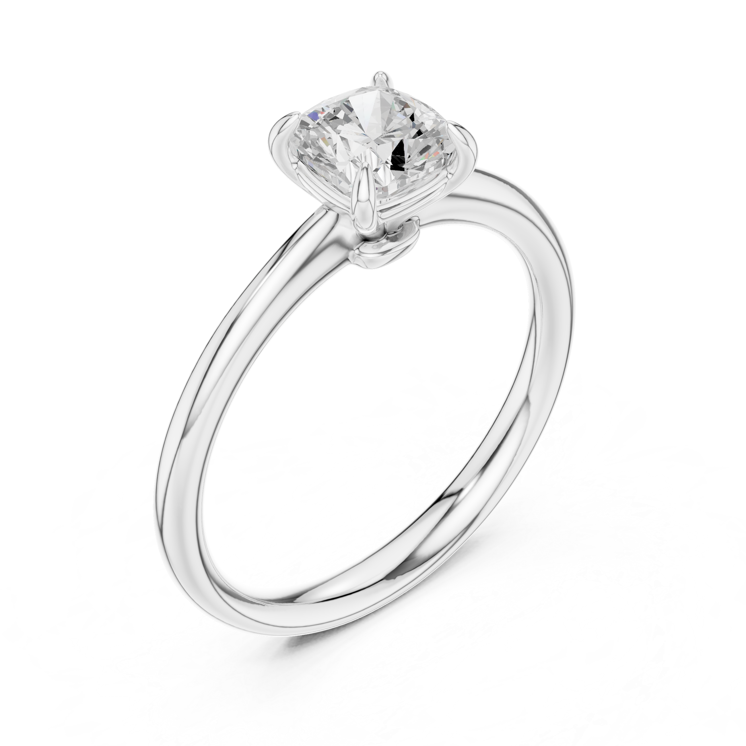 Luxury Cushion Solitaire Ring