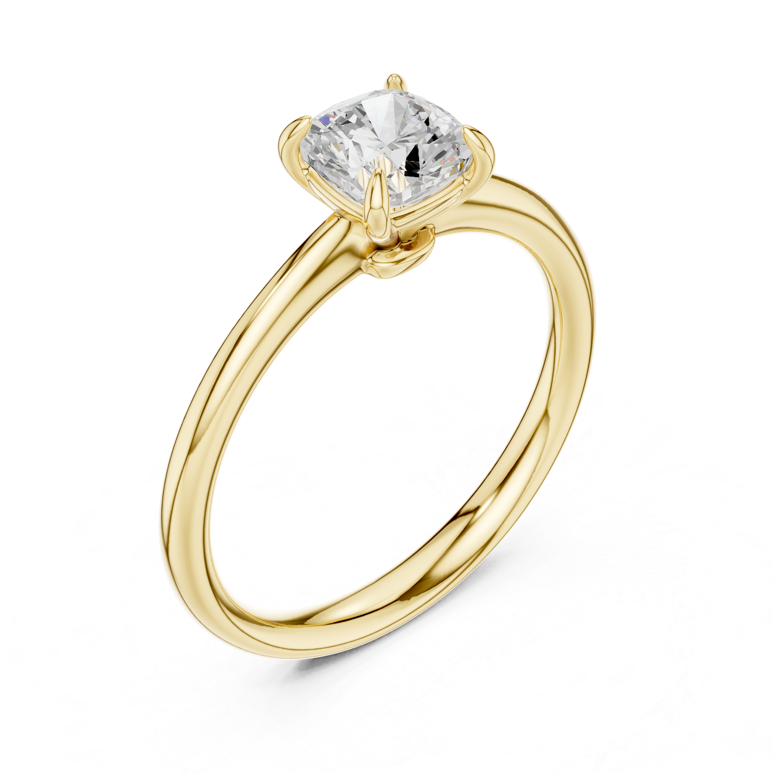Luxury Cushion Solitaire Ring