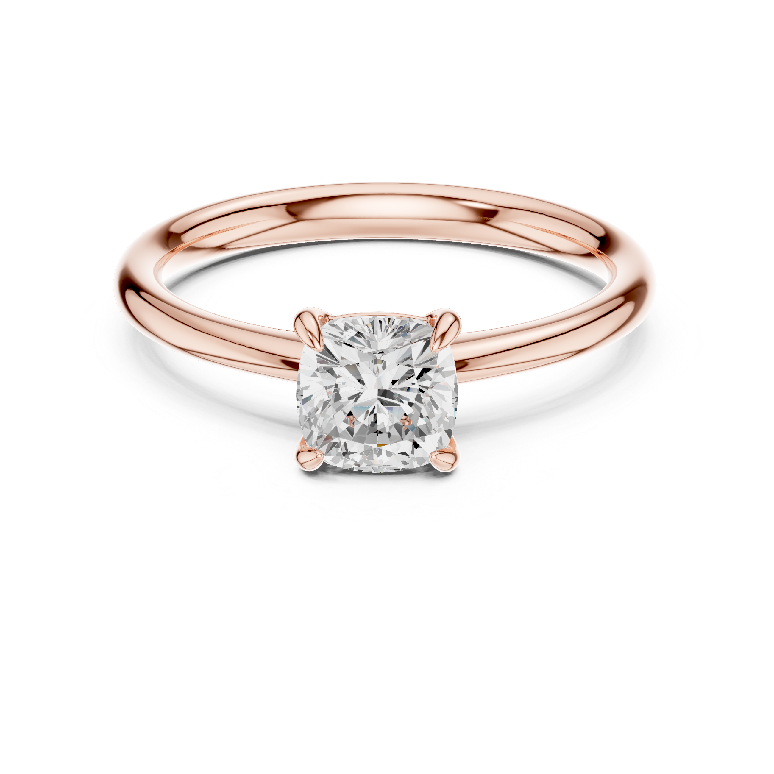 Luxury Cushion Solitaire Ring
