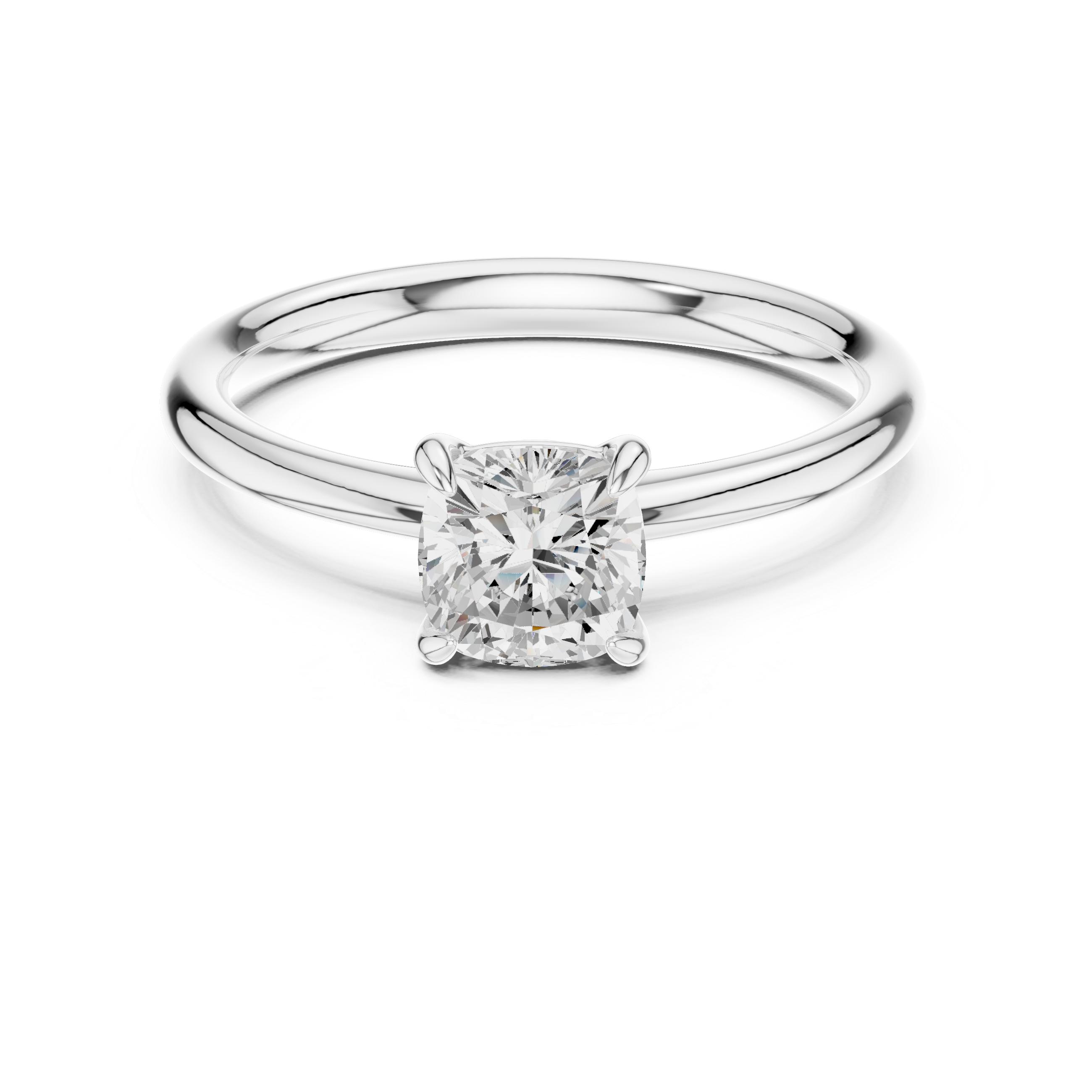 Luxury Cushion Solitaire Ring